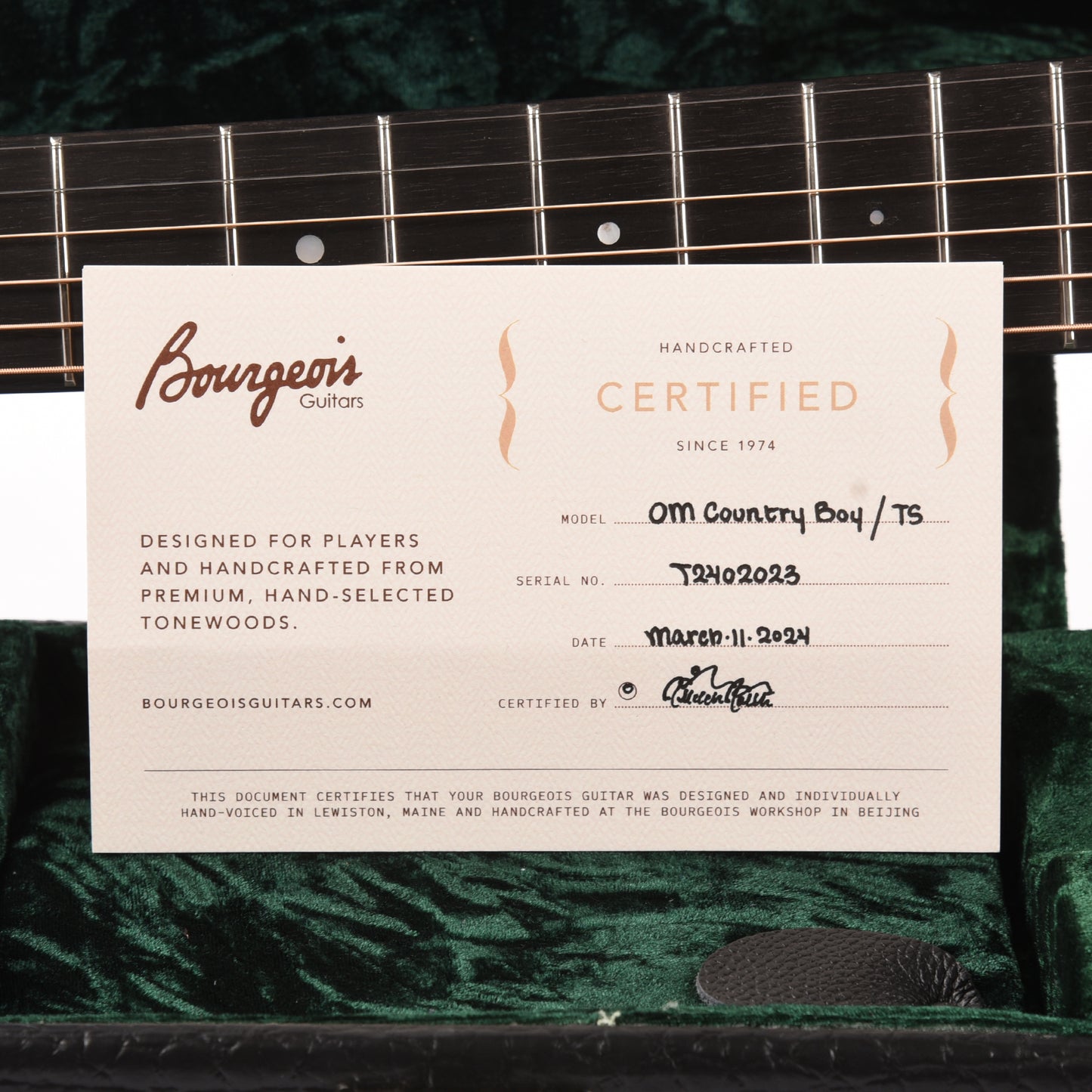 Bourgeois Touchstone Country Boy OM Alaskan Sitka/Mahogany Natural