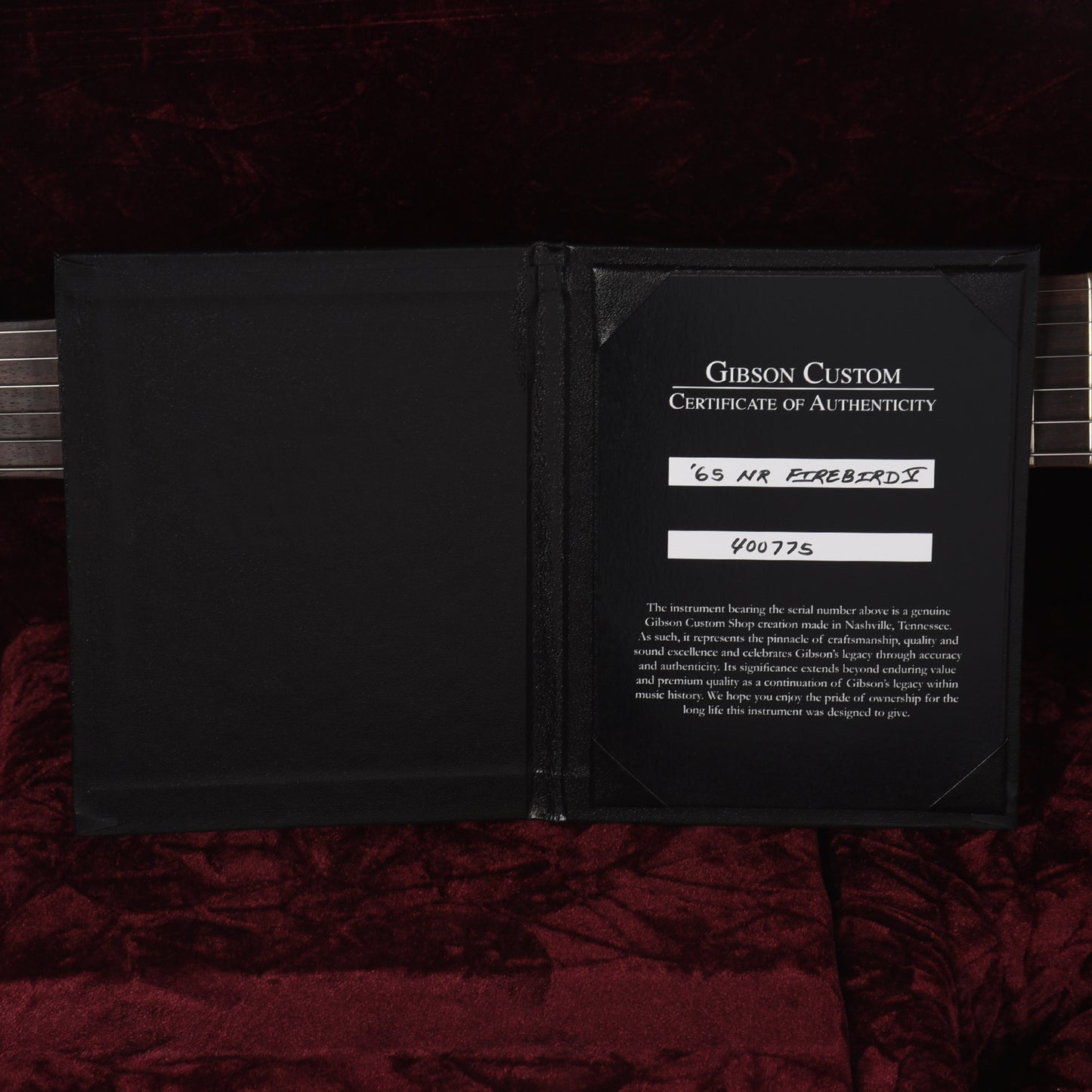 Gibson Custom Shop 1965 Non-Reverse Firebird V Vintage Sunburst VOS w/Maestro Vibrola