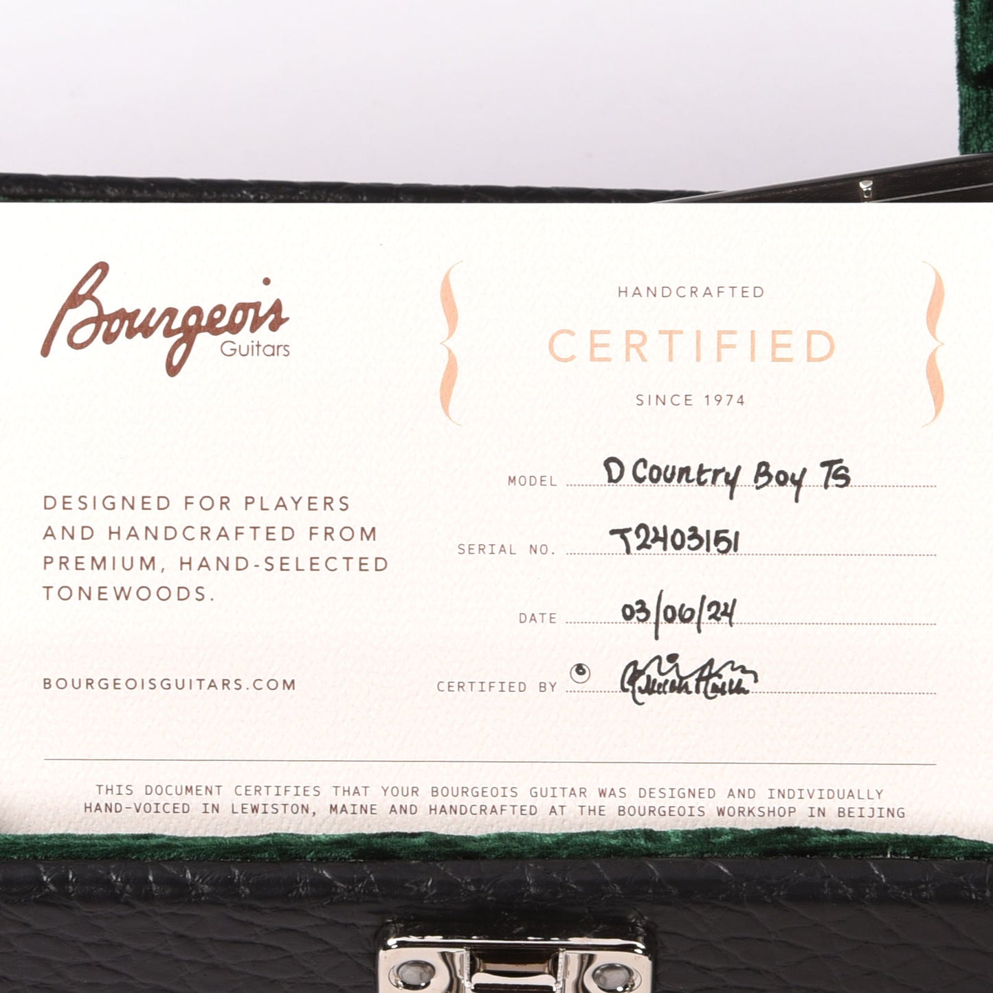 Bourgeois Touchstone Country Boy D Alaskan Sitka/Mahogany Natural