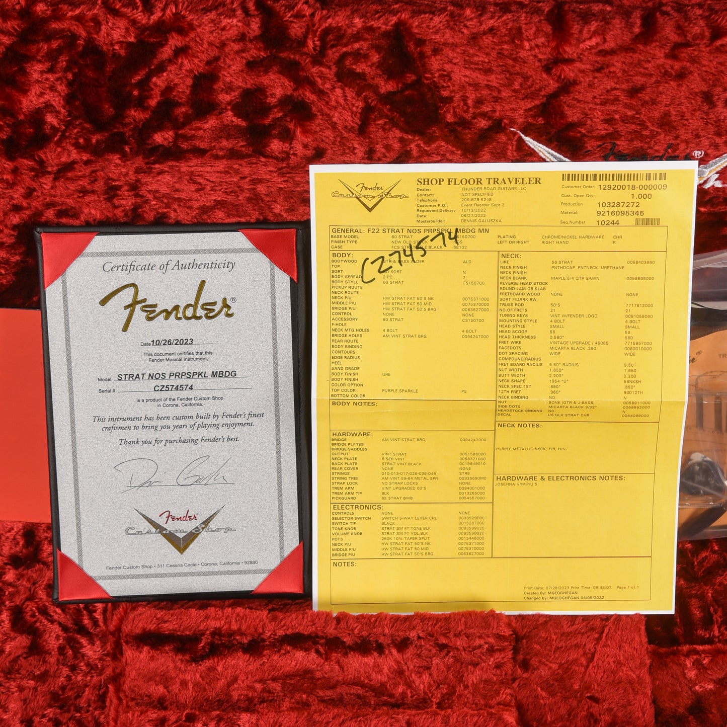 Fender Stratocaster NOS Purple Sparkle Burst 2023