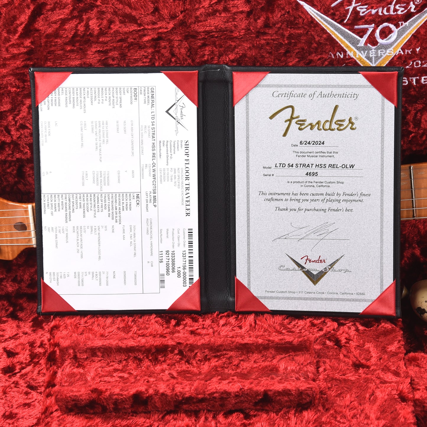 Fender Custom Shop 1954 Stratocaster Relic Olympic White over Wide Fade Chocolate 2-Color Sunburst Master Built by Levi Perry w/Fuzz Circuit