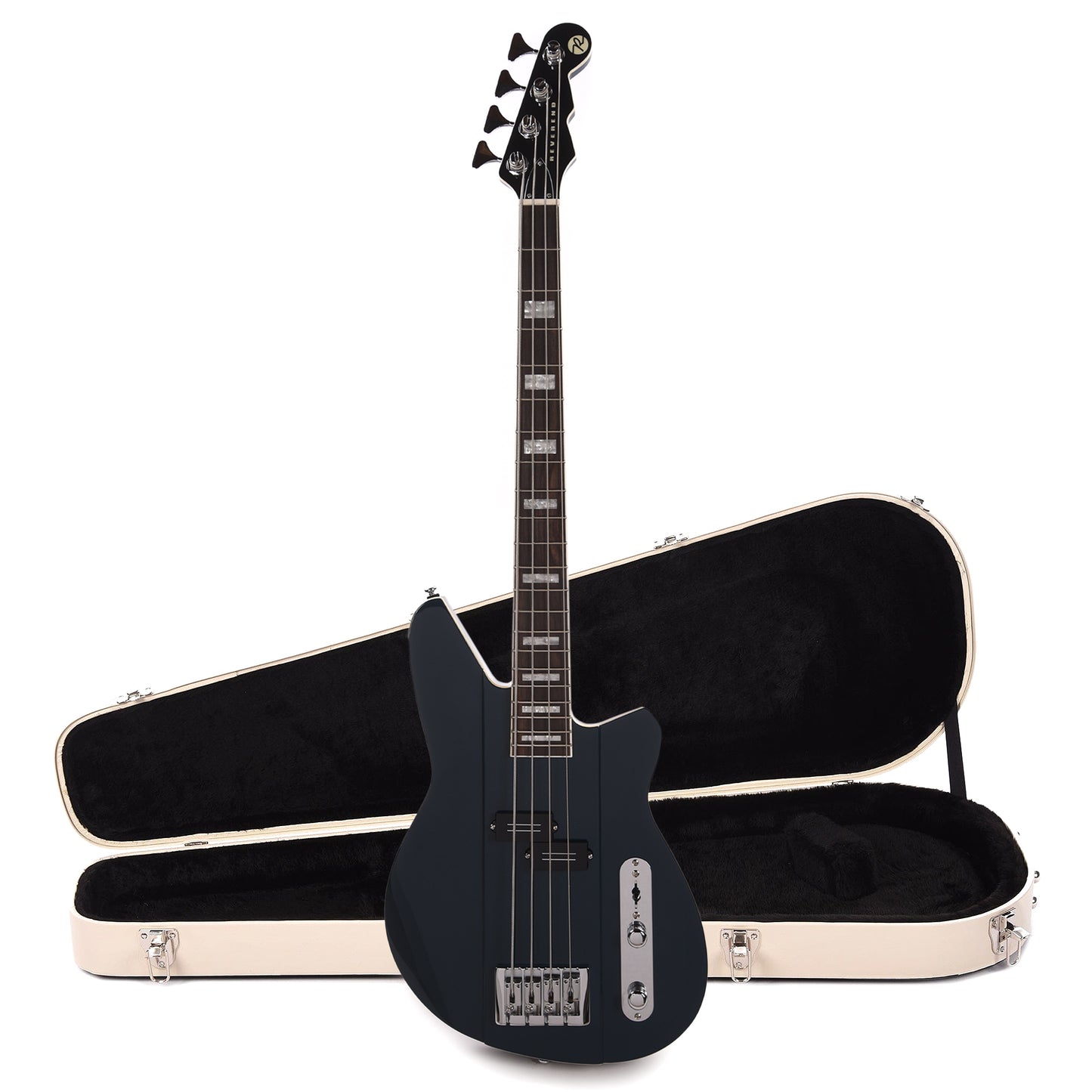 Reverend Sentinel Bass High Tide Blue Hardshell Case Bundle