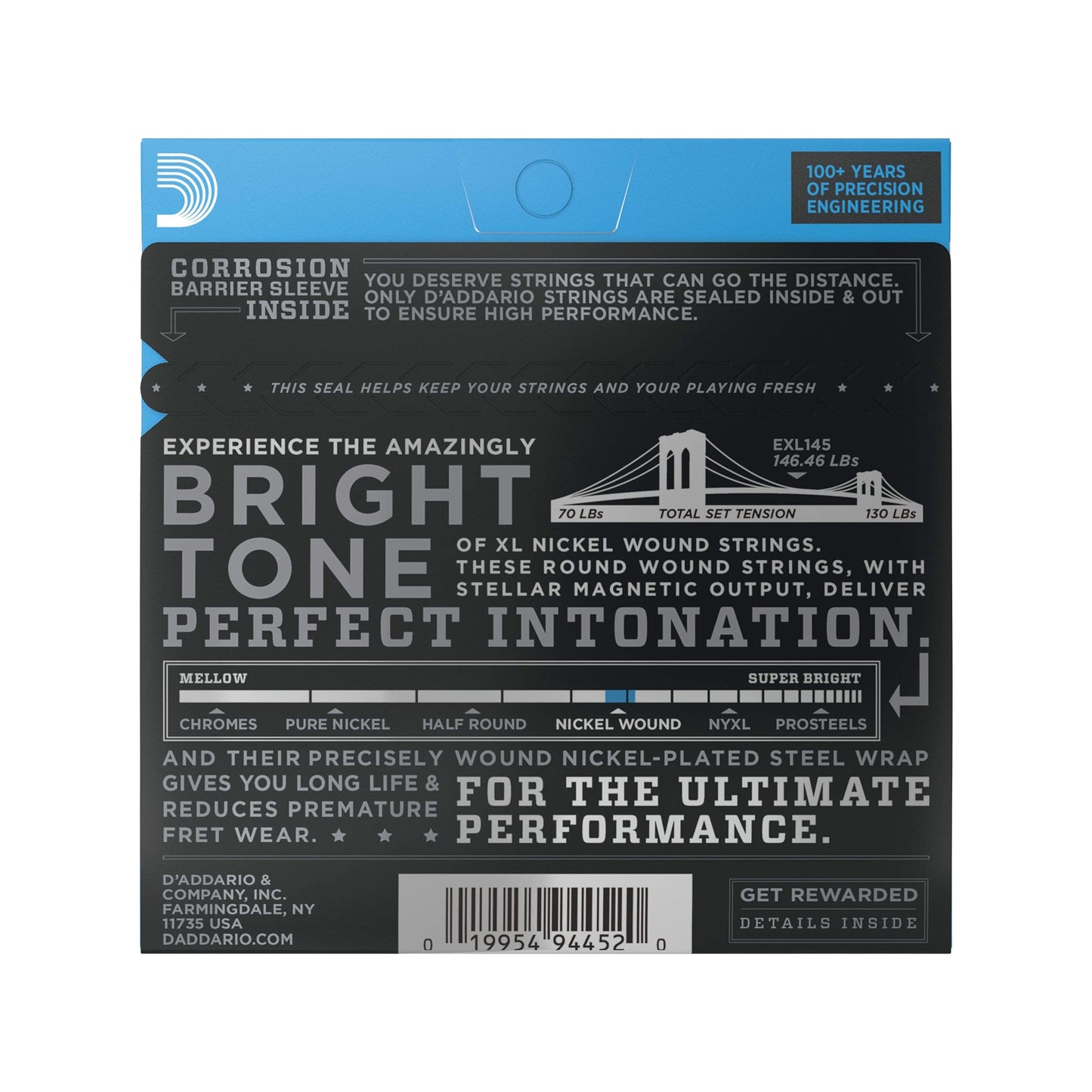 D'Addario EXL145 Electric Heavy 12-54