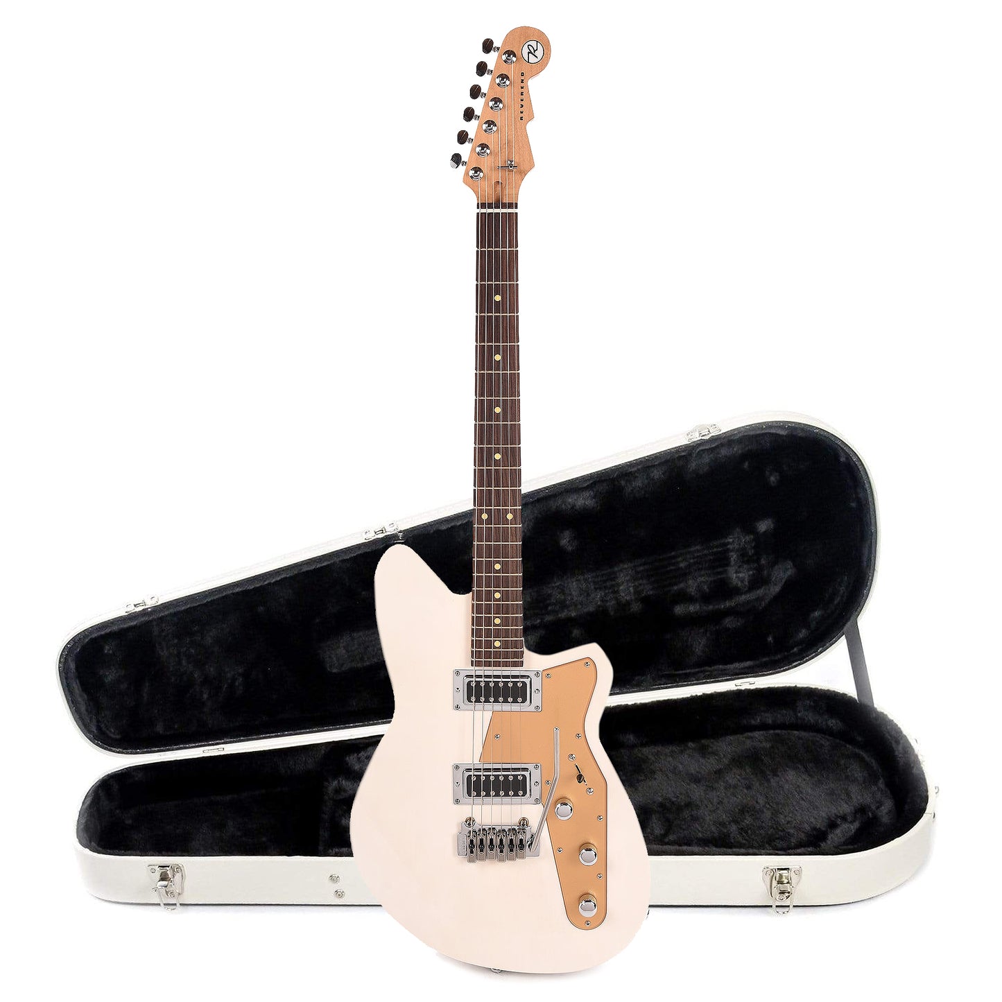 Reverend Jetstream RB Transparent White Hardshell Case Bundle