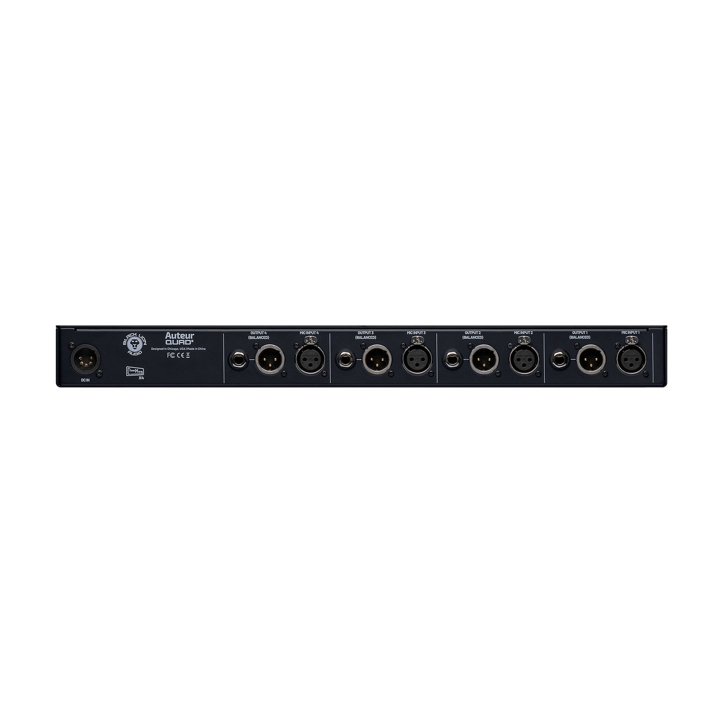 Black Lion Audio Auteur Quad2 4-Channel Rackmount Mic Preamp/DI