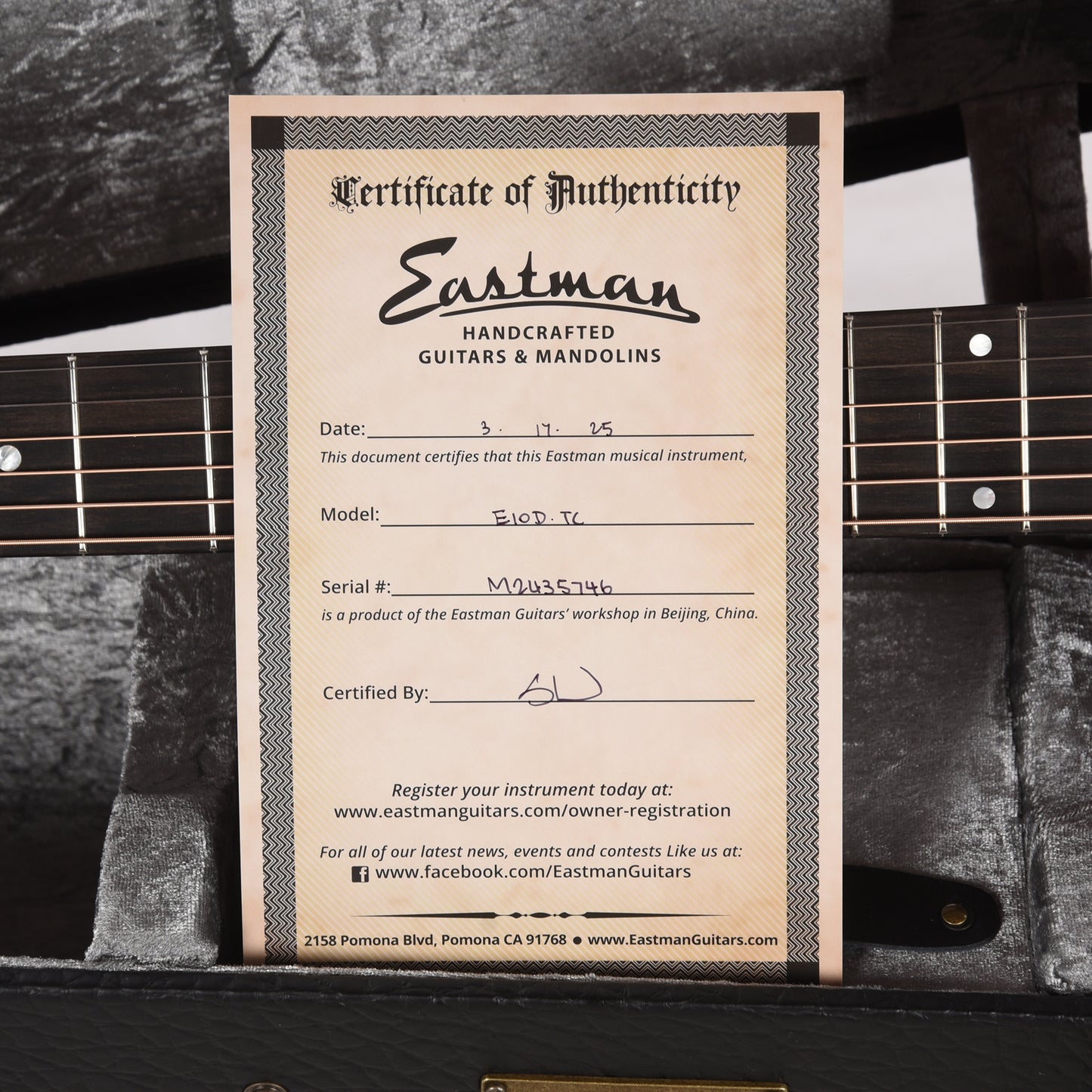 Eastman E10D-TC Thermo Cured Adirondack/Mahogany Dreadnought Natural