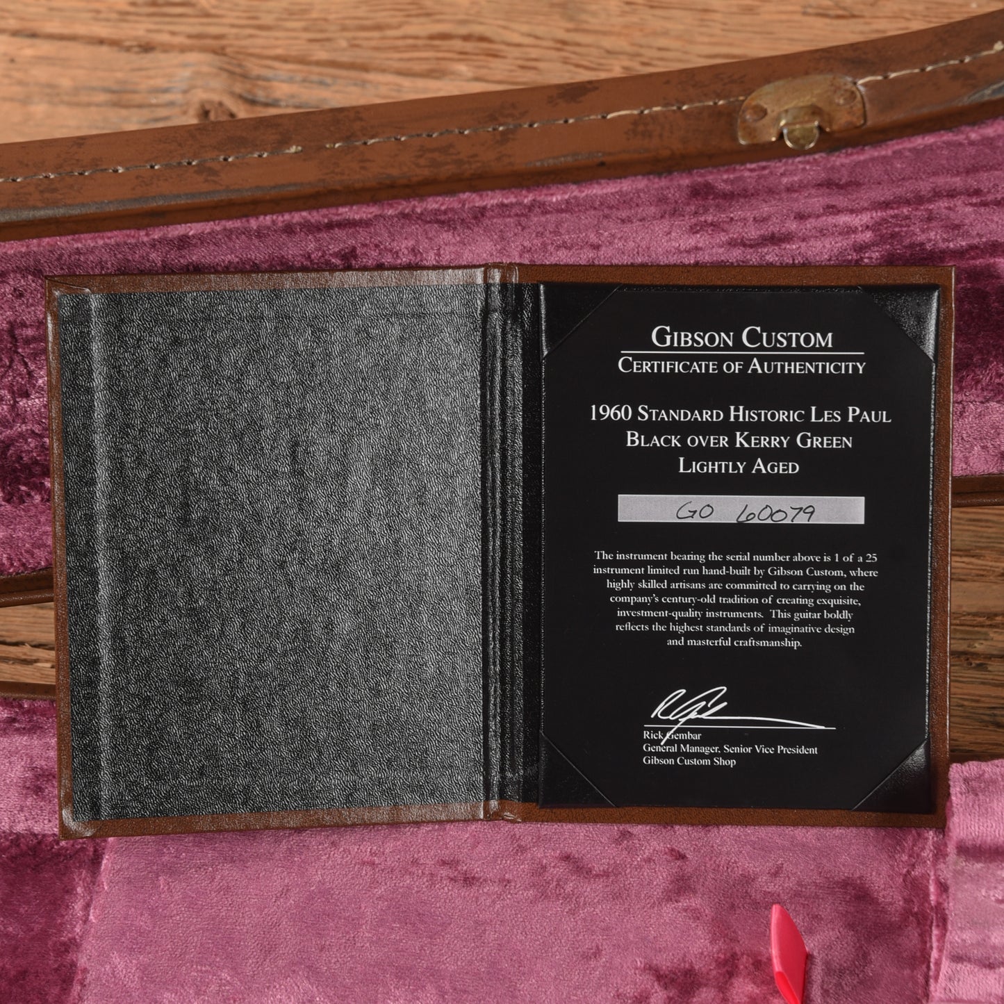 Gibson Custom Painted Over Series '60 Les Paul Standard Reissue Ebony Over Kerry Green 2016