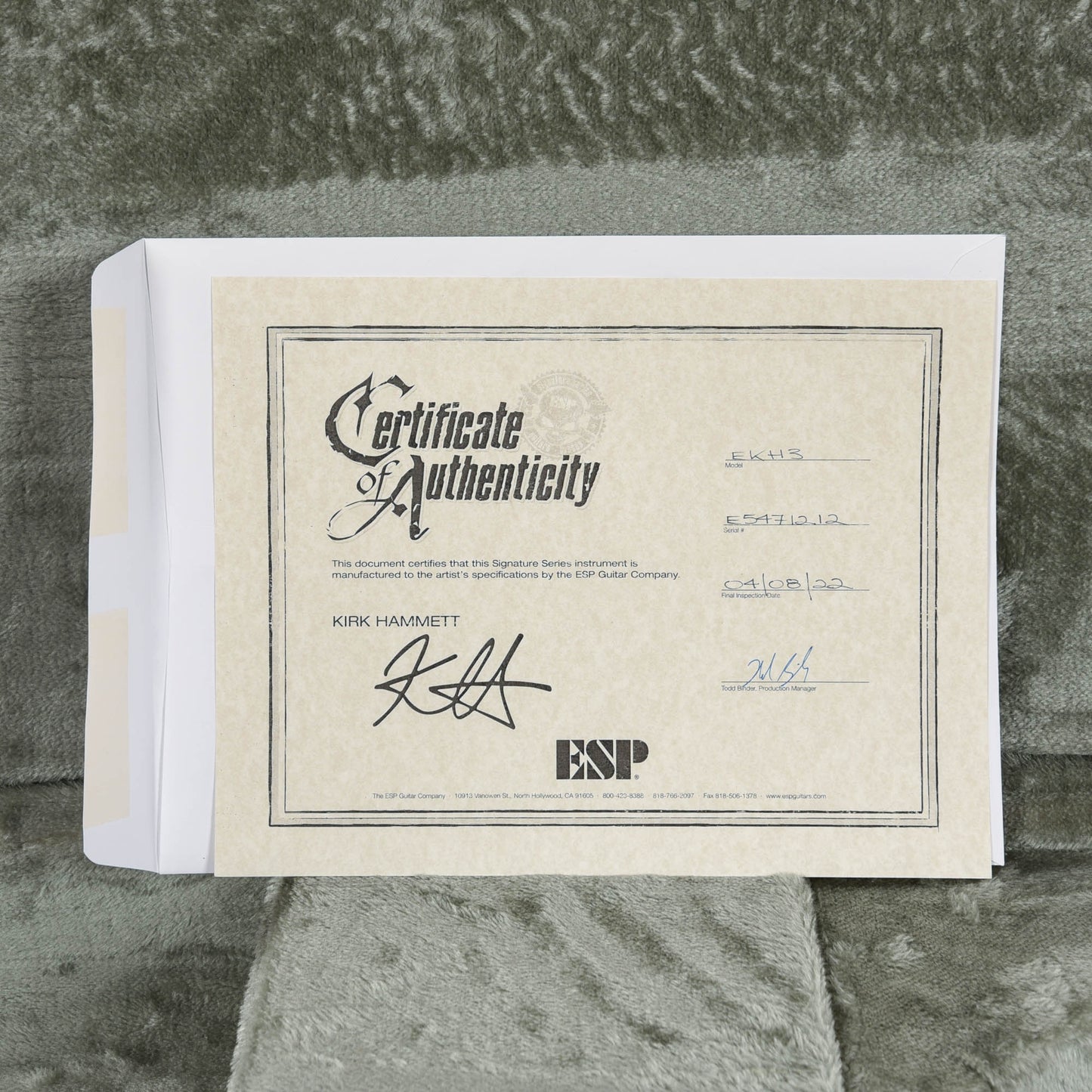 ESP KH-3 Kirk Hammett Signature Spider Black