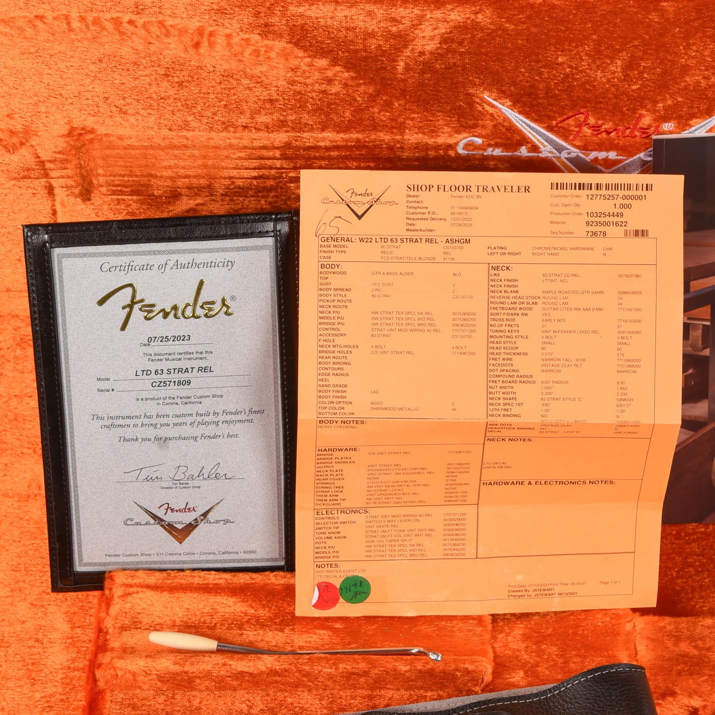 Fender Custom Shop LTD '63 Stratocaster Relic Aged Sherwood Metallic 2023