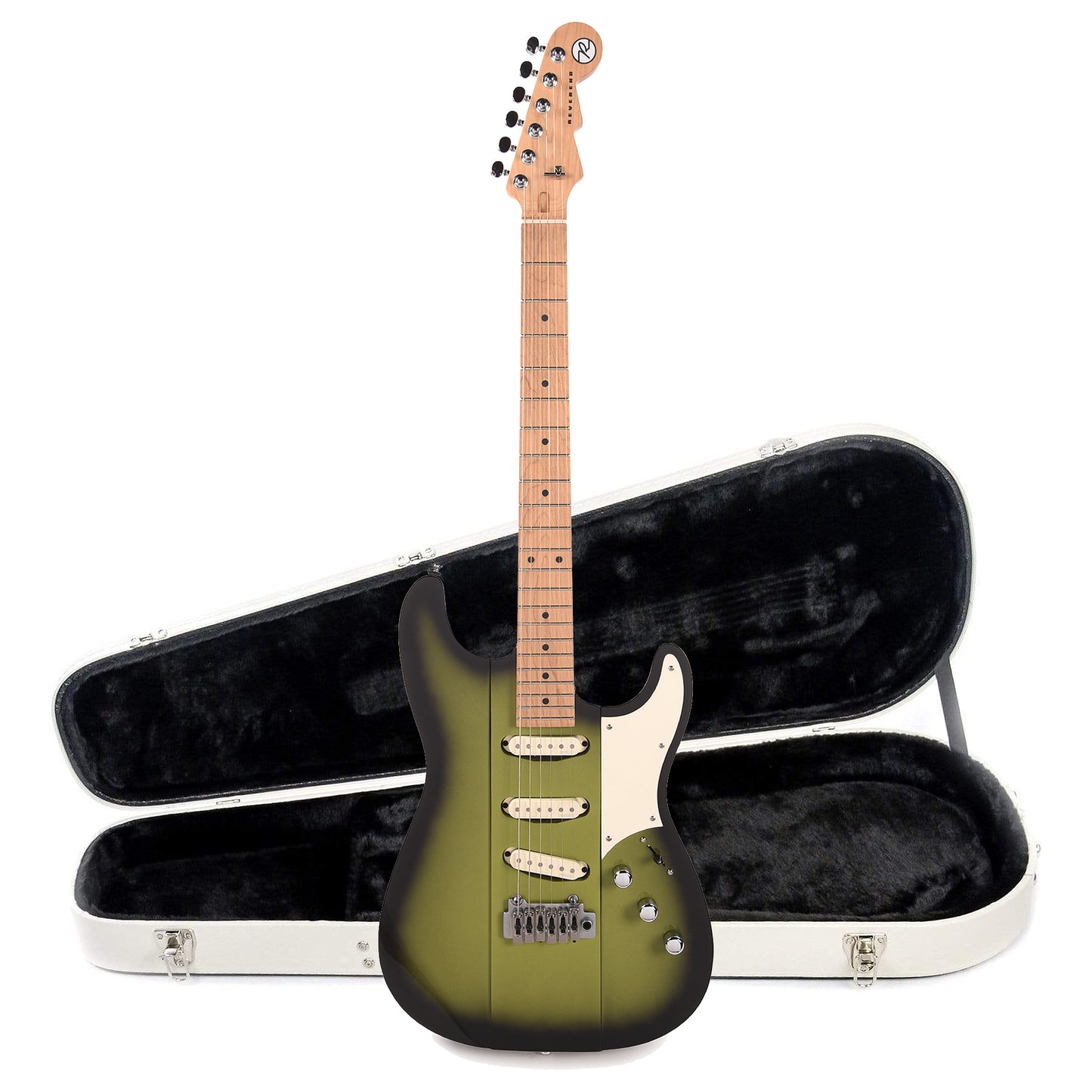 Reverend Greg Koch Gristle ST Avocado Burst Hardshell Case Bundle