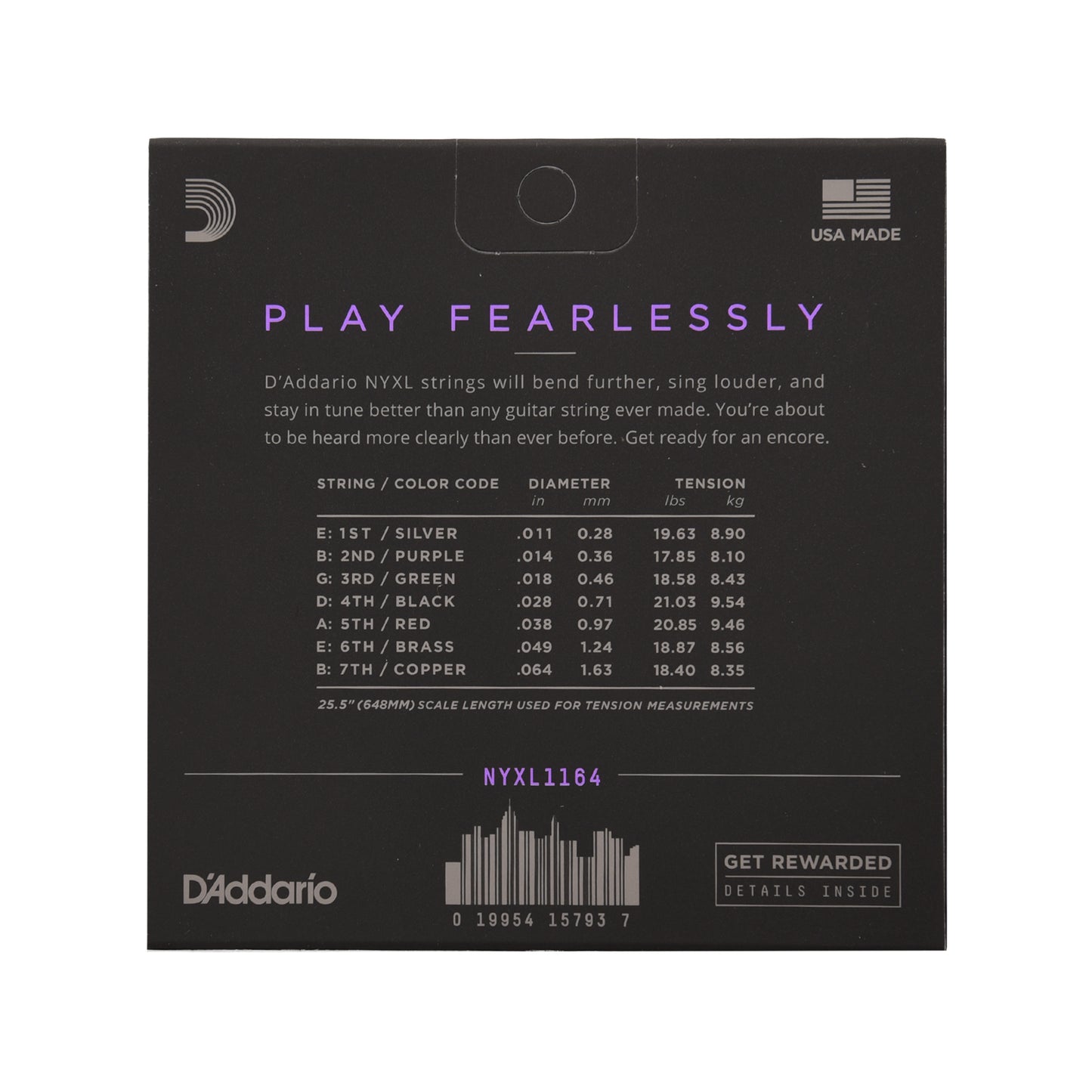 D'Addario NYXL Electric Guitar Medium 7 String