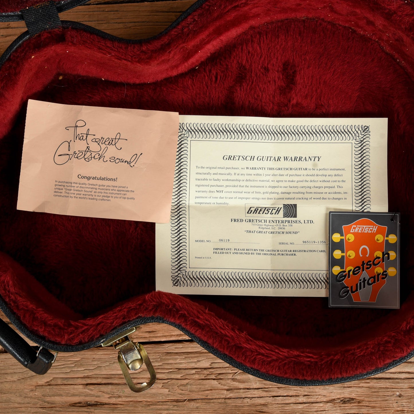 Gretsch G6119 Tennessee Rose Deep Cherry Stain 1996