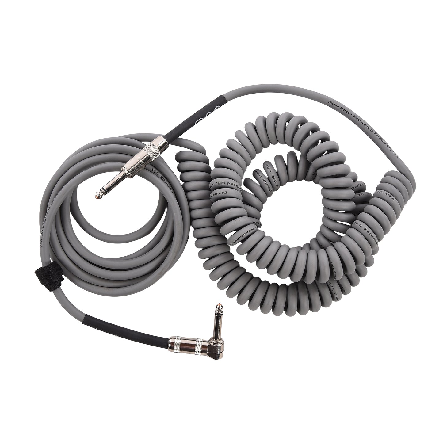 Divine Noise 50/50 Instrument Cable 30' Straight/Right Angle Gray