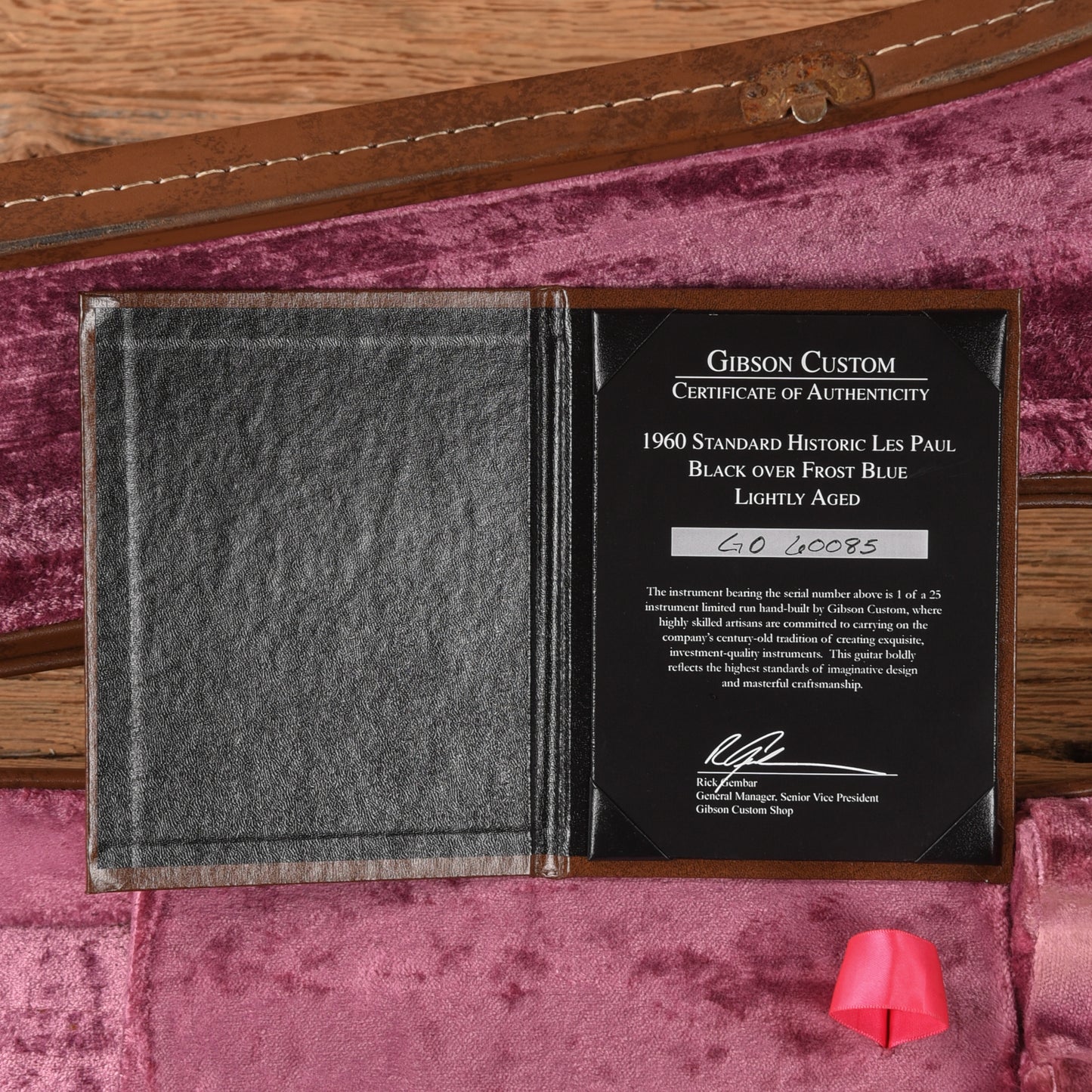 Gibson Custom Painted Over Series '60 Les Paul Standard Reissue Ebony Over Frosted Blue 2016