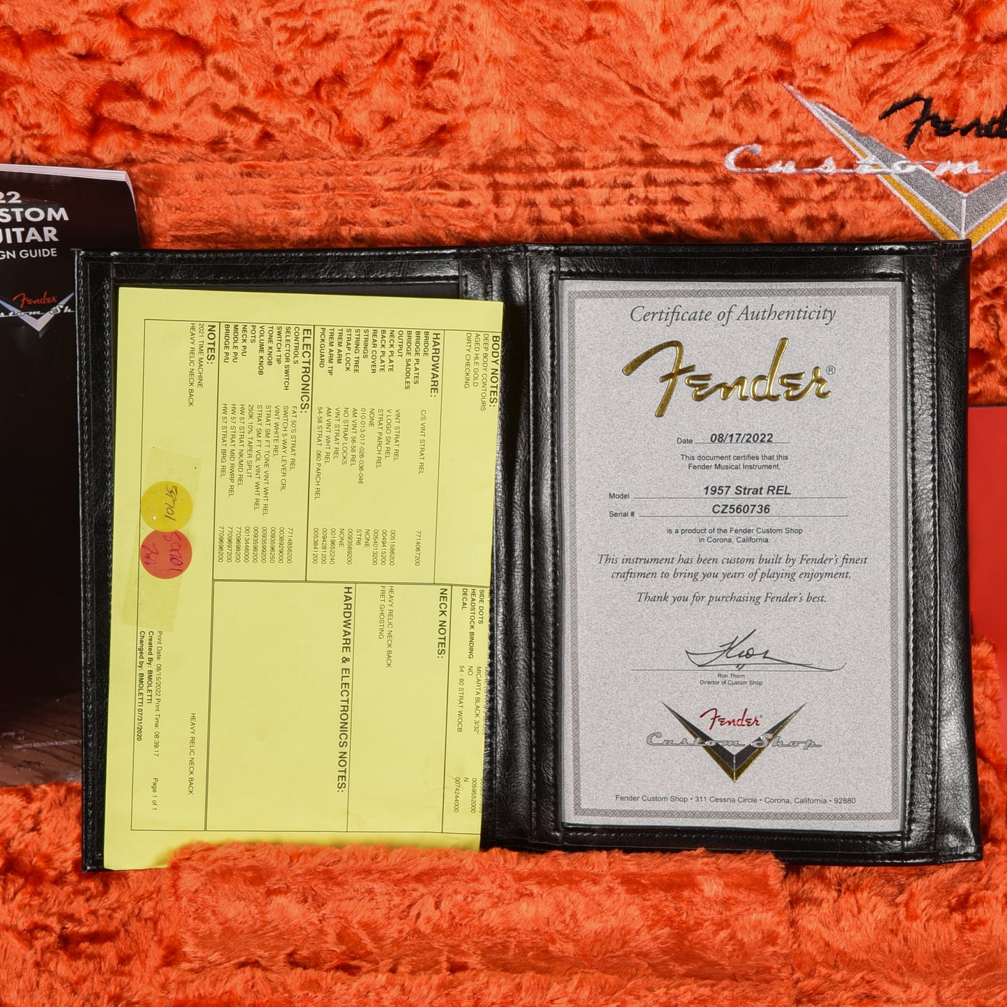 Fender Custom Shop Time Machine '57 Stratocaster Relic Aged HLE Gold 2022