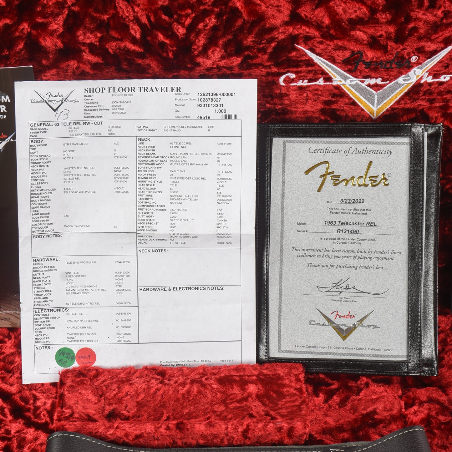 Fender Custom Shop '63 Telecaster Relic Candy Tangerine 2022