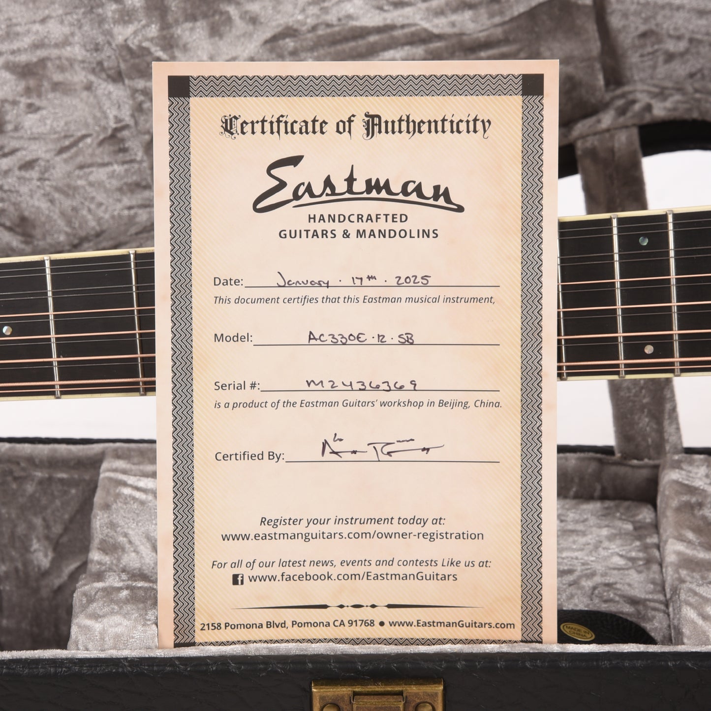 Eastman AC330 12-String Spruce/Mahogany Sunburst Truetone Gloss w/L.R. Baggs