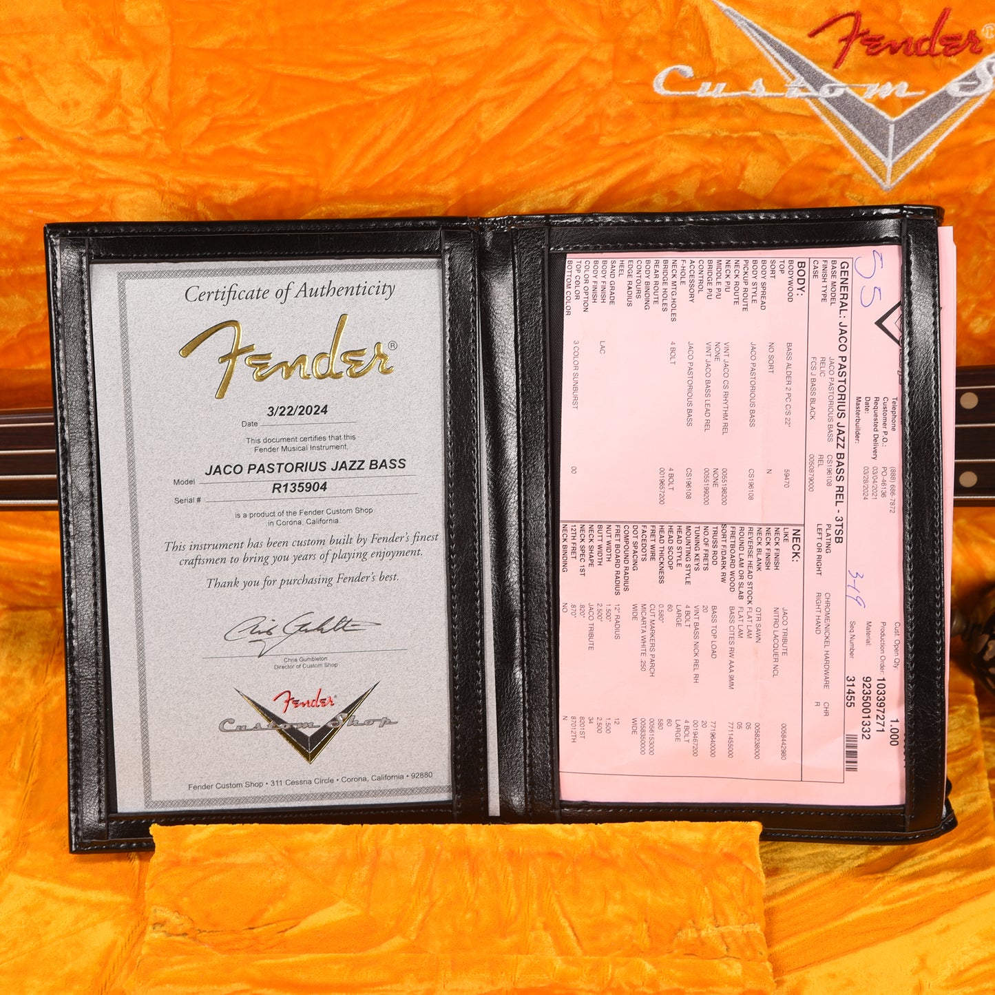 Fender Custom Shop Artist Jaco Pastorius Tribute Jazz Bass 3-Color Sunburst