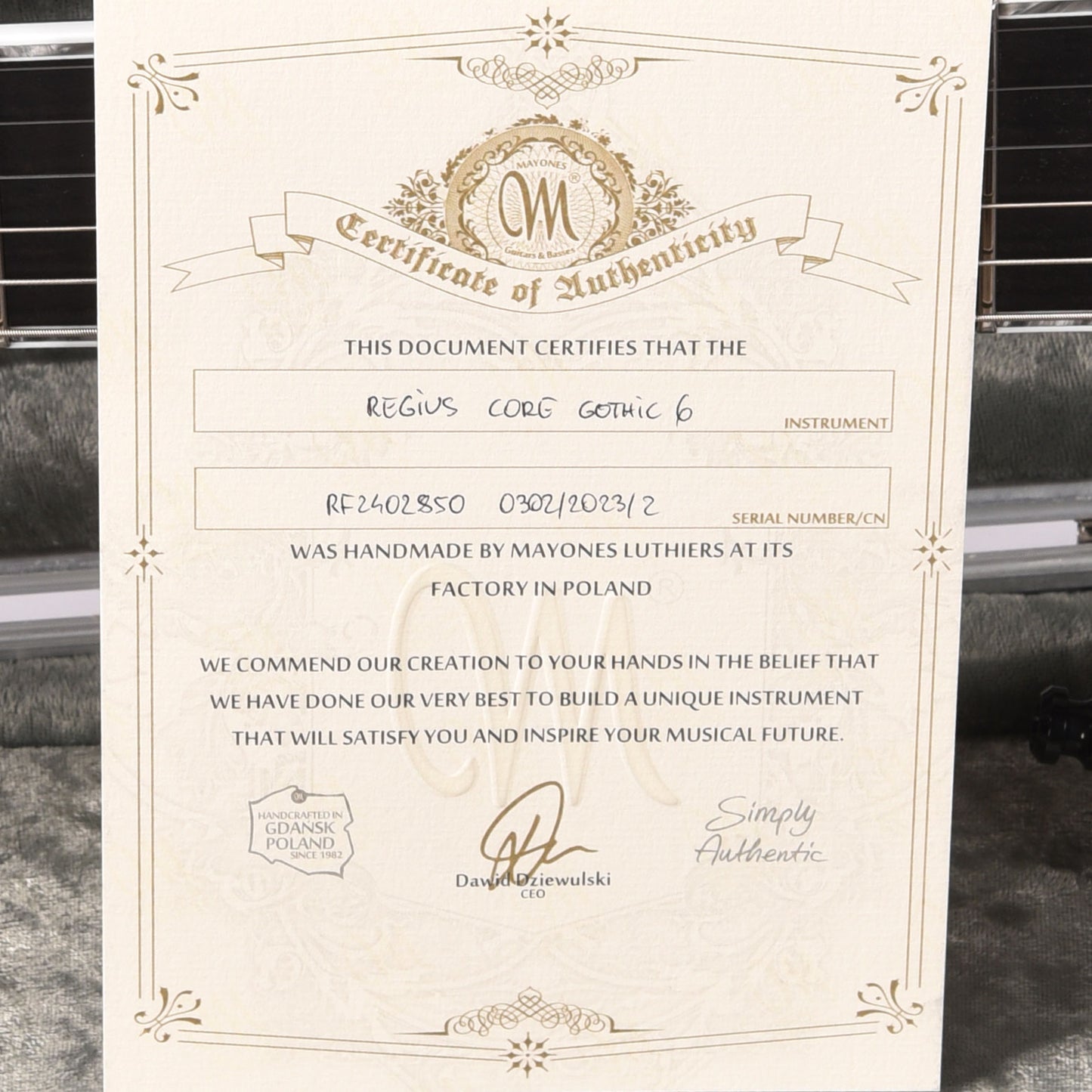 Mayones Regius Core Gothic 6 Swamp Ash Antique Black