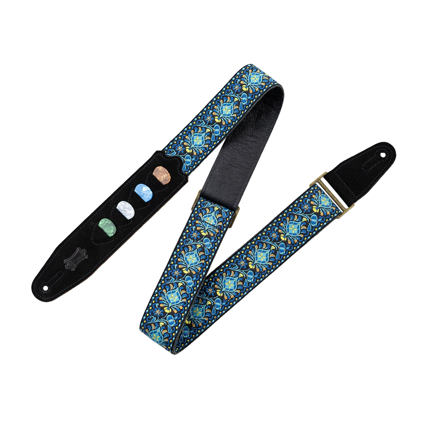 Levy's Vintage Hootenanny Series 2" '60s Hootenanny Blue Jacquard Weave Guitar Strap