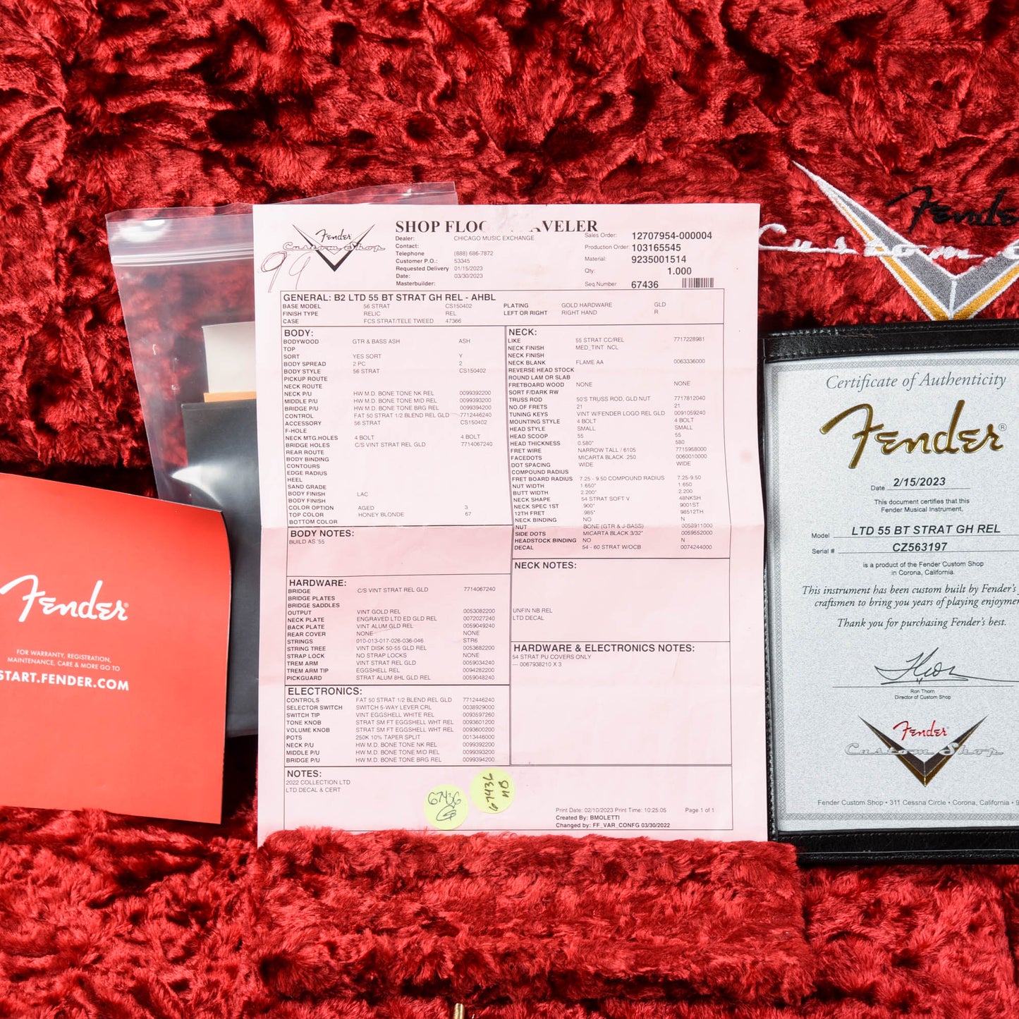 Fender Custom Shop Bone Tone '55 Stratocaster Relic Aged Honey Blonde 2023