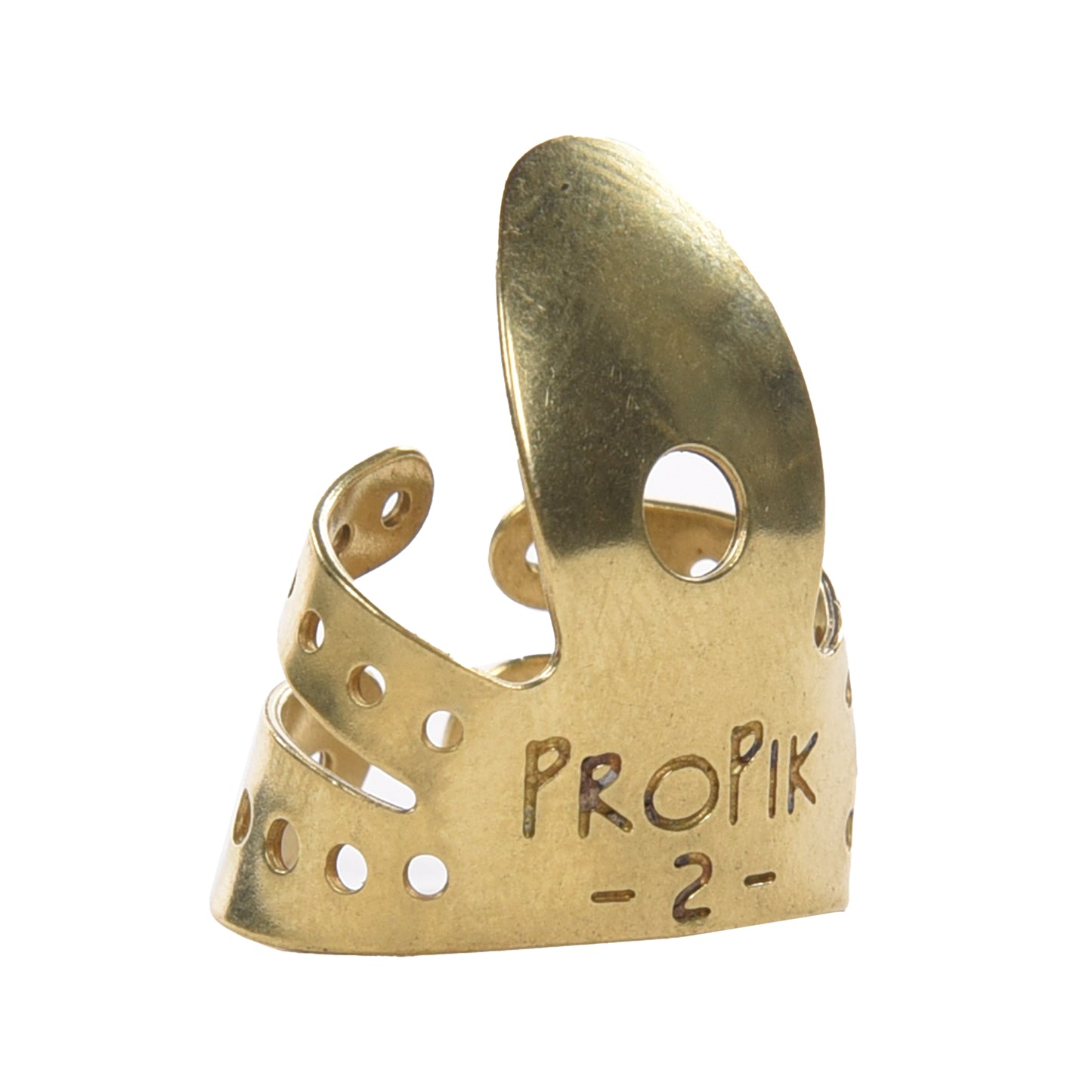 ProPik Extra Comfortable Split Wrap Fingerpick #2 Brass Straight 2-Pack