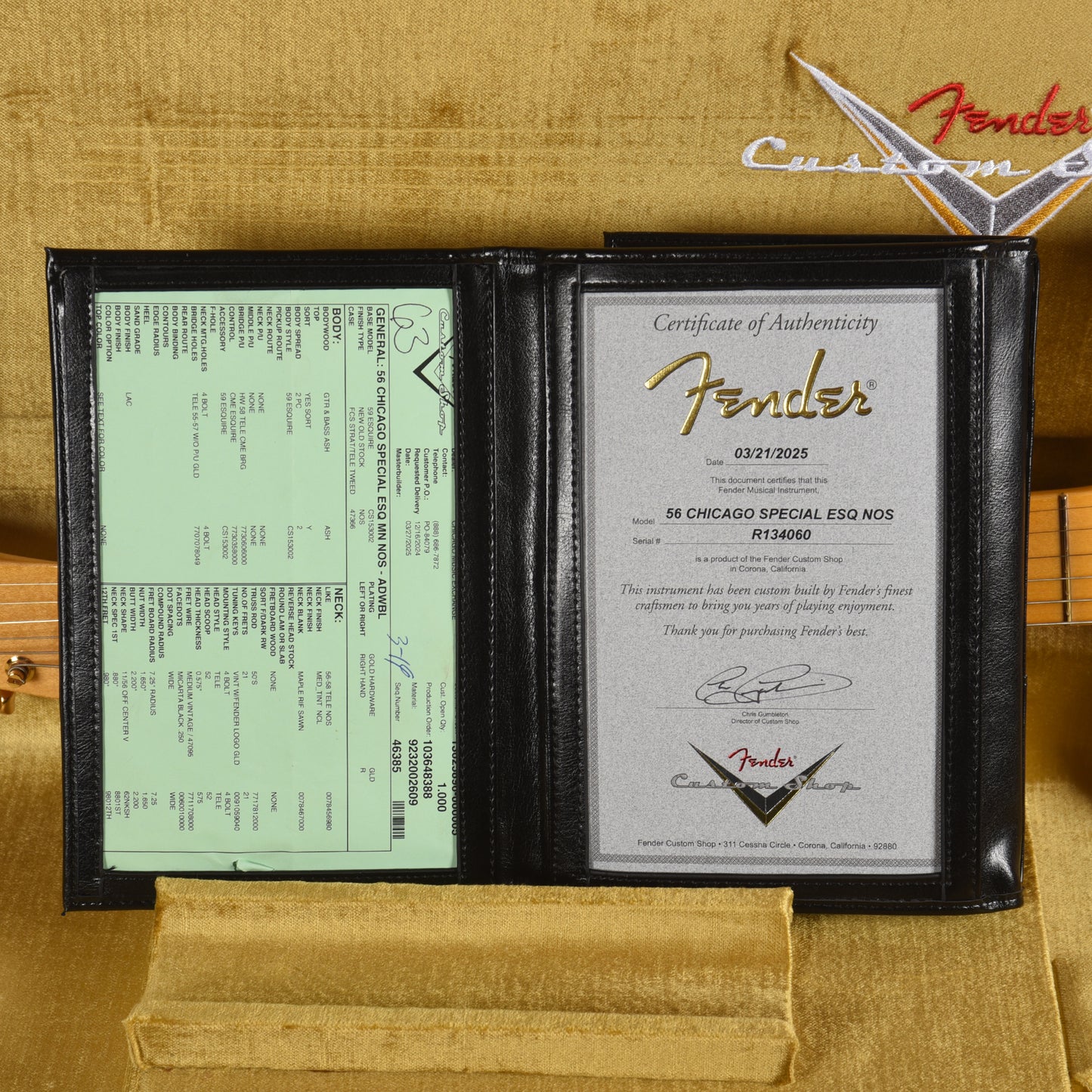 Fender Custom Shop 1956 Esquire "Chicago Special" NOS Aged Dirty White Blonde