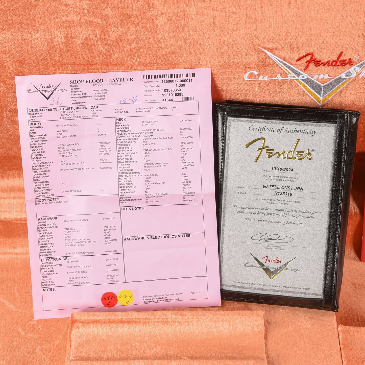 Fender Custom Shop '60 Telecaster Custom Journeyman Relic Candy Apple Red 2024