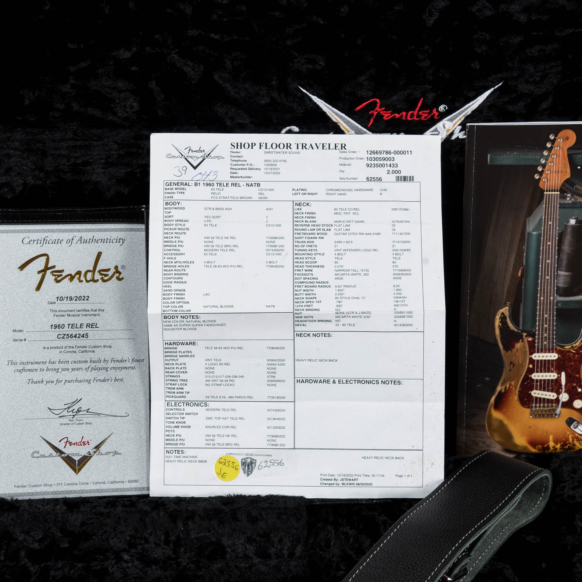 Fender Custom Shop '60 Telecaster Relic Aged White Blonde 2022