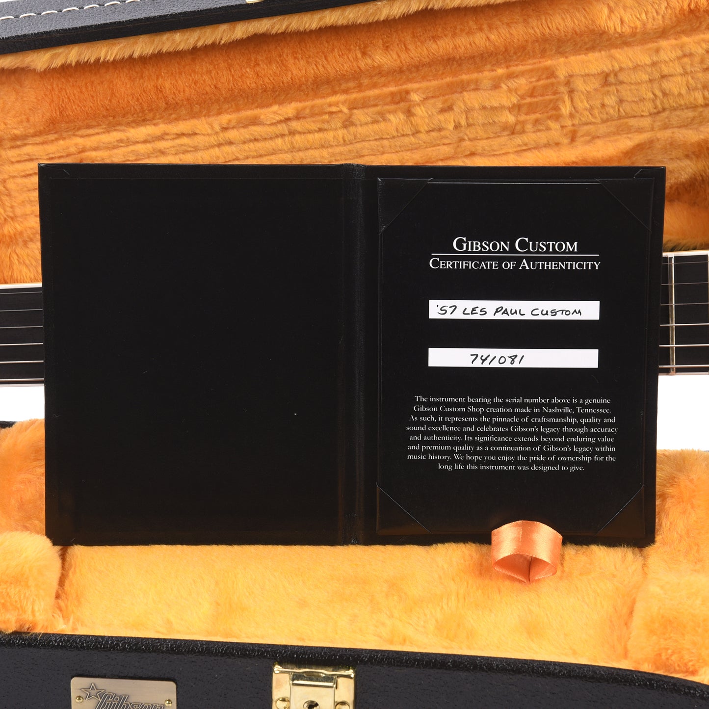 Gibson Custom Shop 1957 Les Paul Custom Reissue 3-Pickup Ebony VOS w/Bigsby