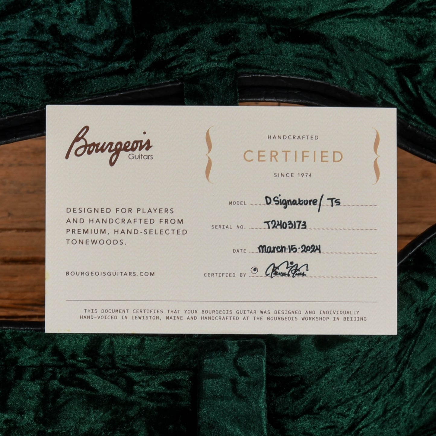 Bourgeois Touchstone Series D Signature Natural