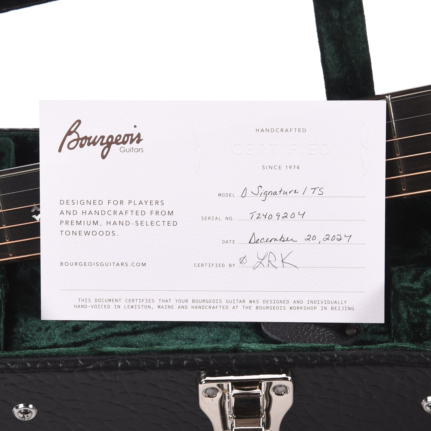 Bourgeois Touchstone Signature D Torrefied Alaskan Sitka/Madagascar Rosewood Natural