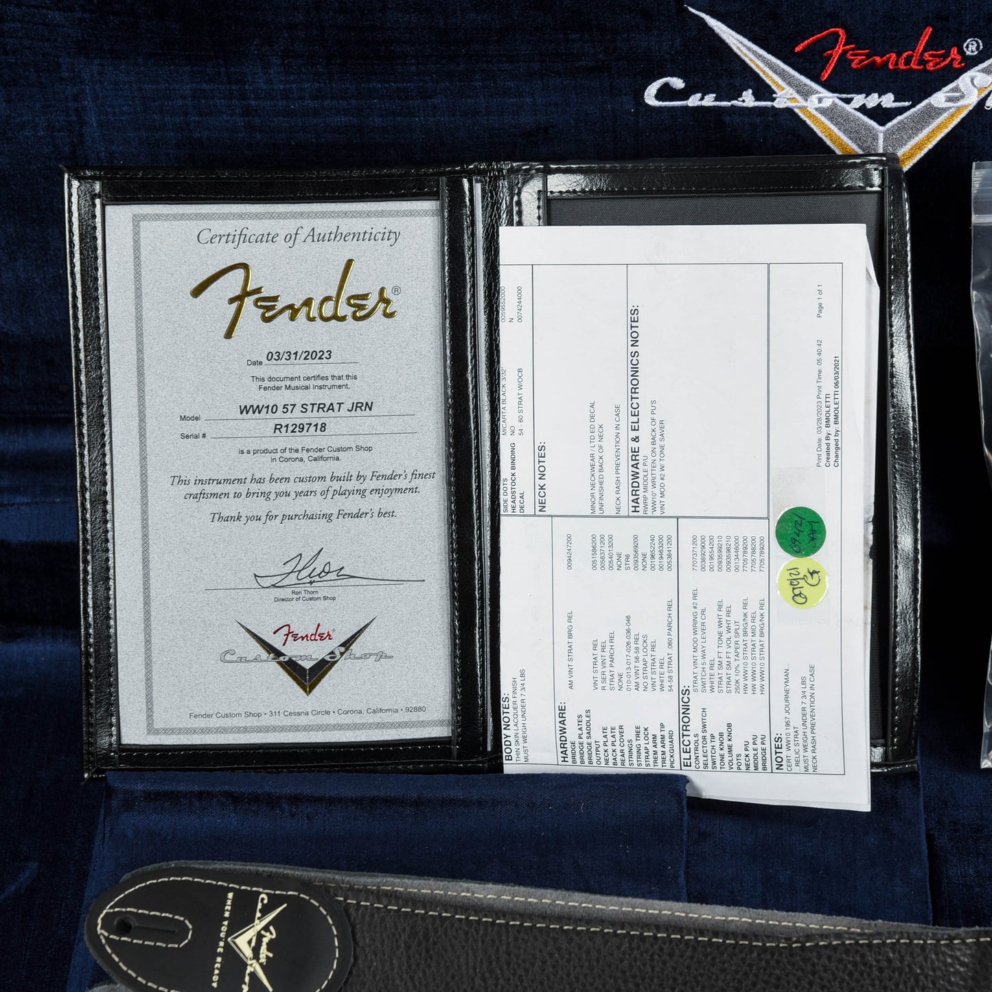 Fender Custom Shop WW10 57 Stratocaster Reissue Journeyman Relic Daphne Blue 2023