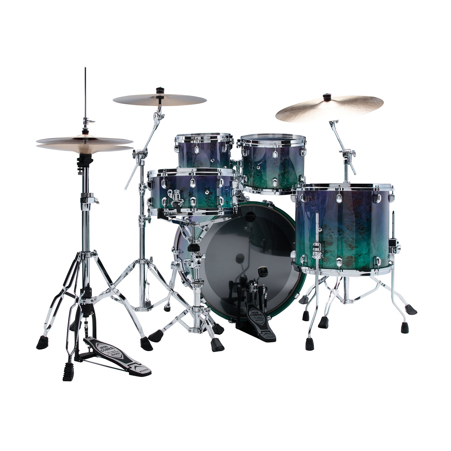 Tama Starclassic 10/12/16/22 4pc. Walnut/Birch Drum Kit Nebula Mappa Burl Fade