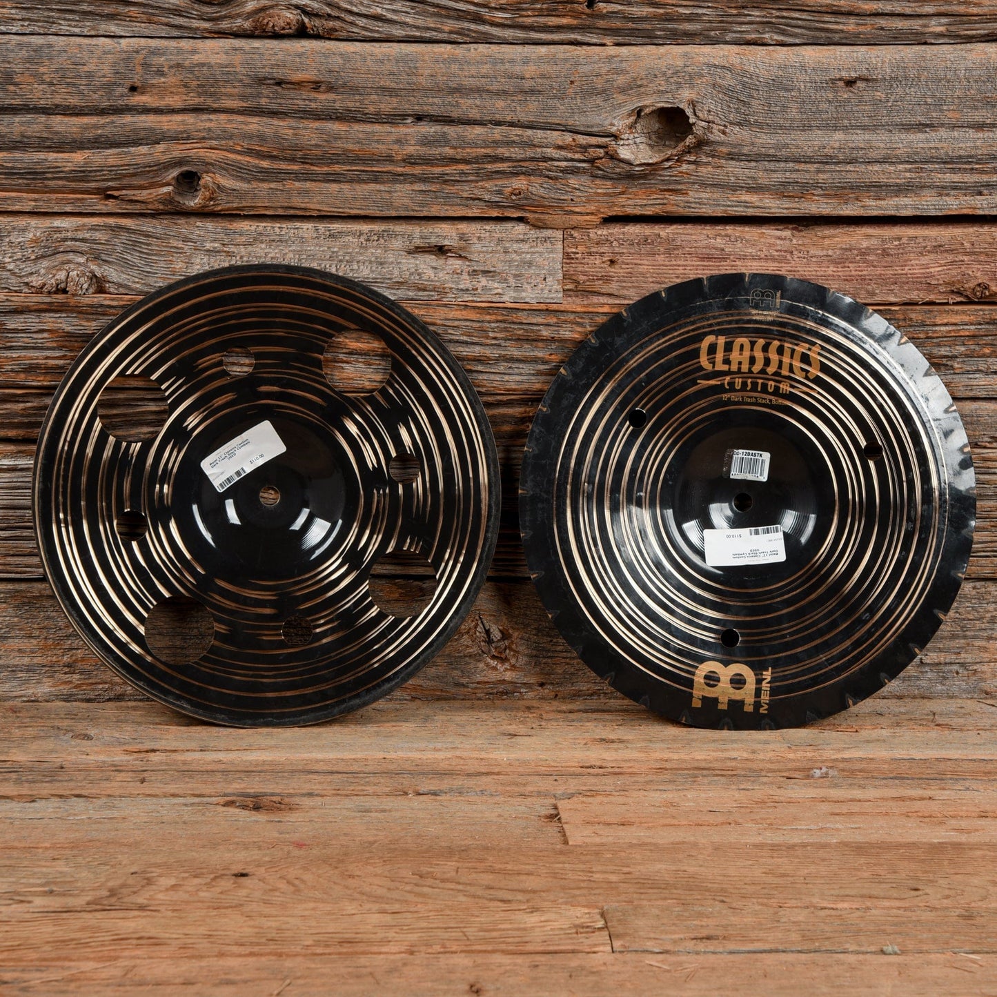 Meinl 12" Classics Custom Dark Trash Stack Cymbals USED Drums and Percussion
