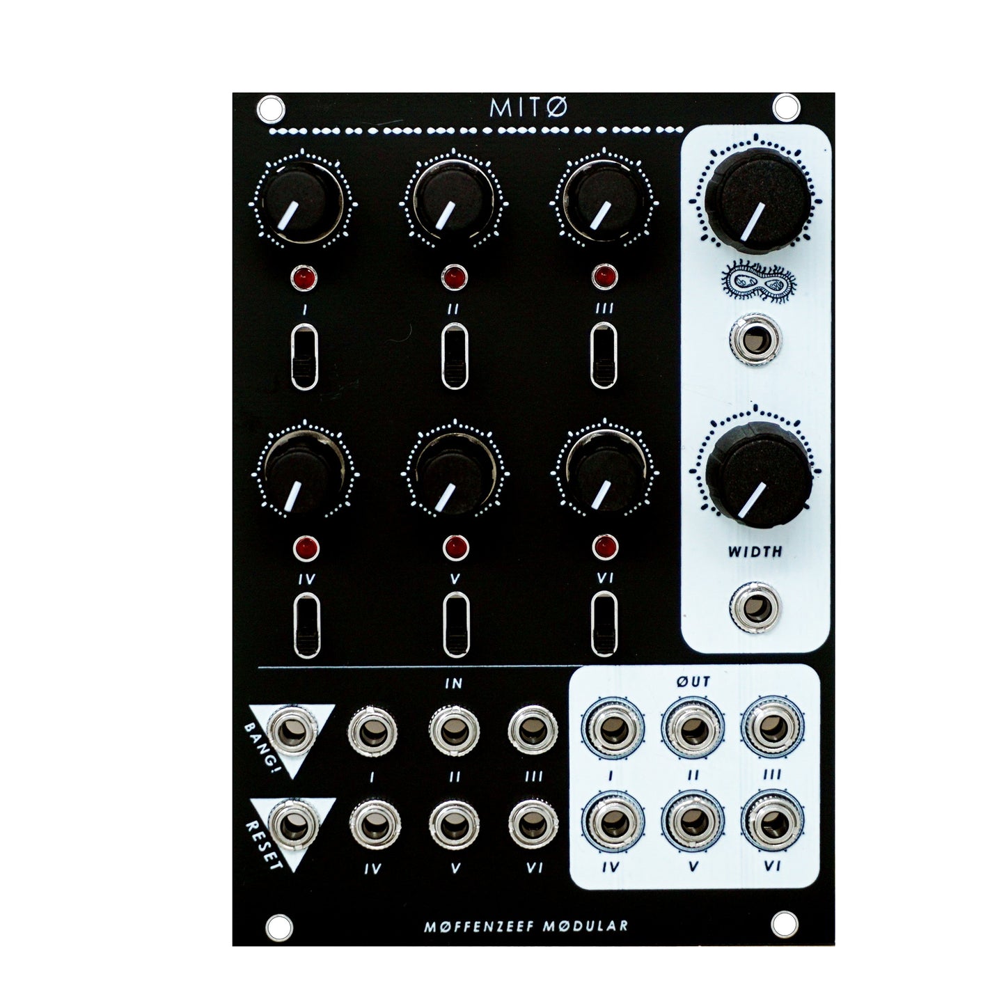 Moffenzeef Modular MITO 6 Channel Trigger Sequencer Eurorack Module Limited Black Keyboards and Synths / Synths / Eurorack