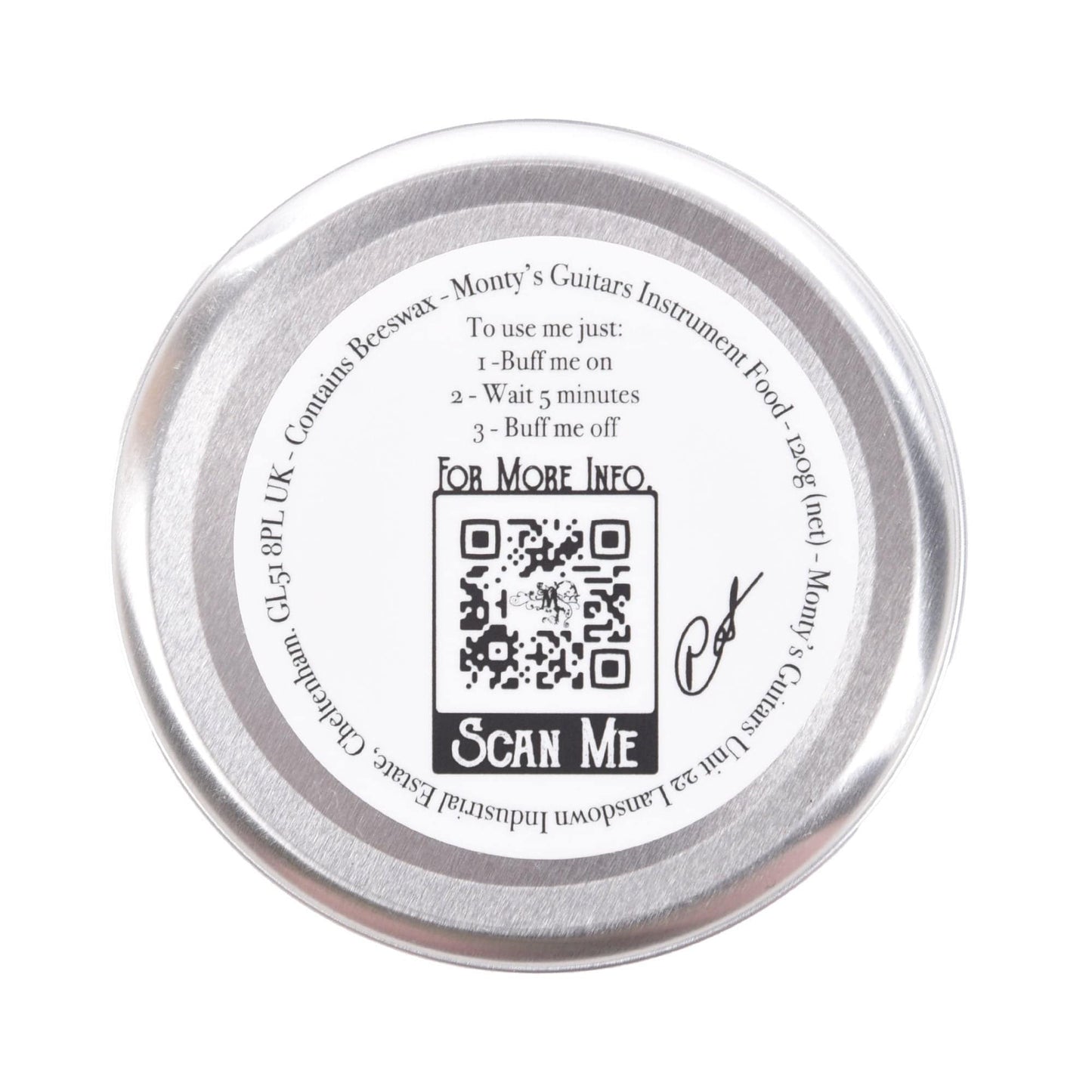 Monty's Instrument Food - The Original Guitar Nourishing Wax Tin Accessories / Tools