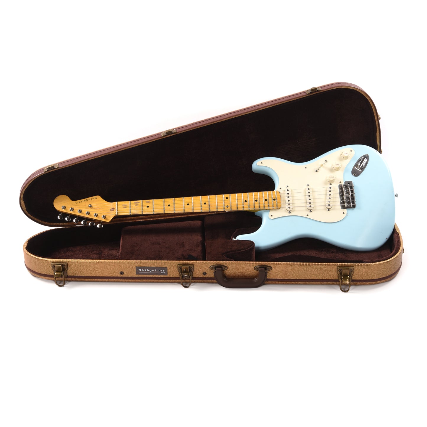 Nash S-57 Sonic Blue Light Relic Electric Guitars / Solid Body