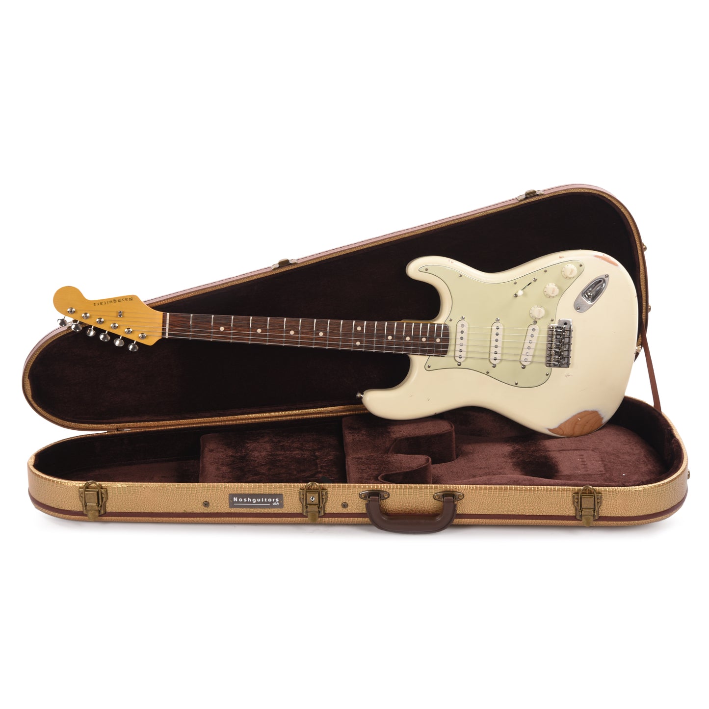 Nash S-63 Olympic White Medium Relic Electric Guitars / Solid Body