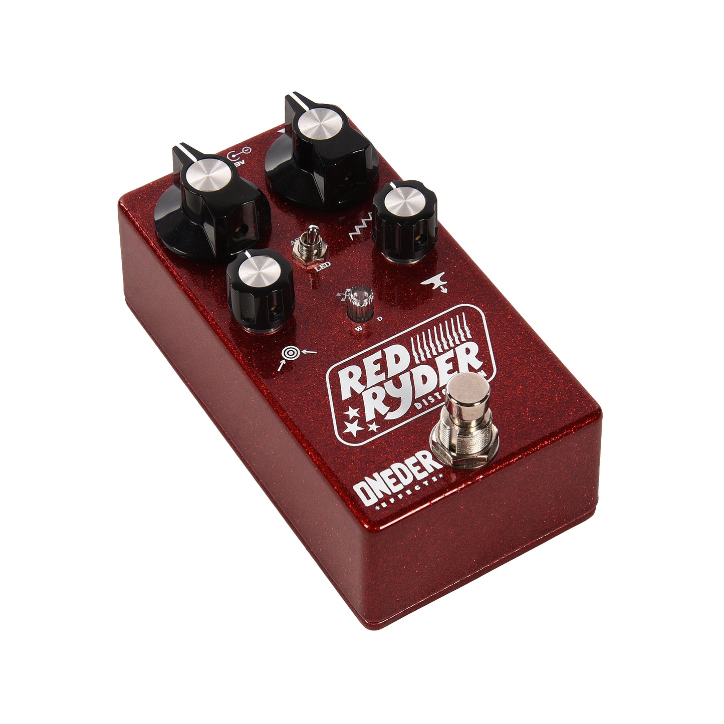Oneder Effects Red Ryder Distortion Pedal Red Sparkle Effects and Pedals / Distortion