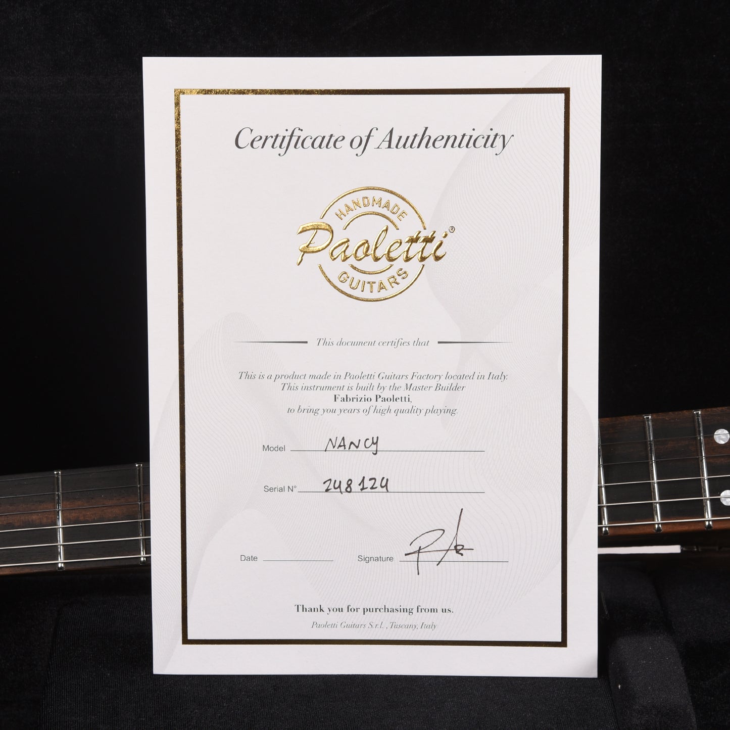 Paoletti Nancy Lounge Aged Chestnut Heavy Surf Green Electric Guitars / Semi-Hollow