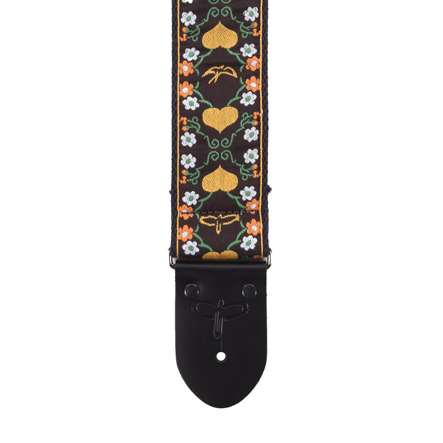 PRS 2.5" Retro Guitar Strap Floral Yellow Accessories / Straps