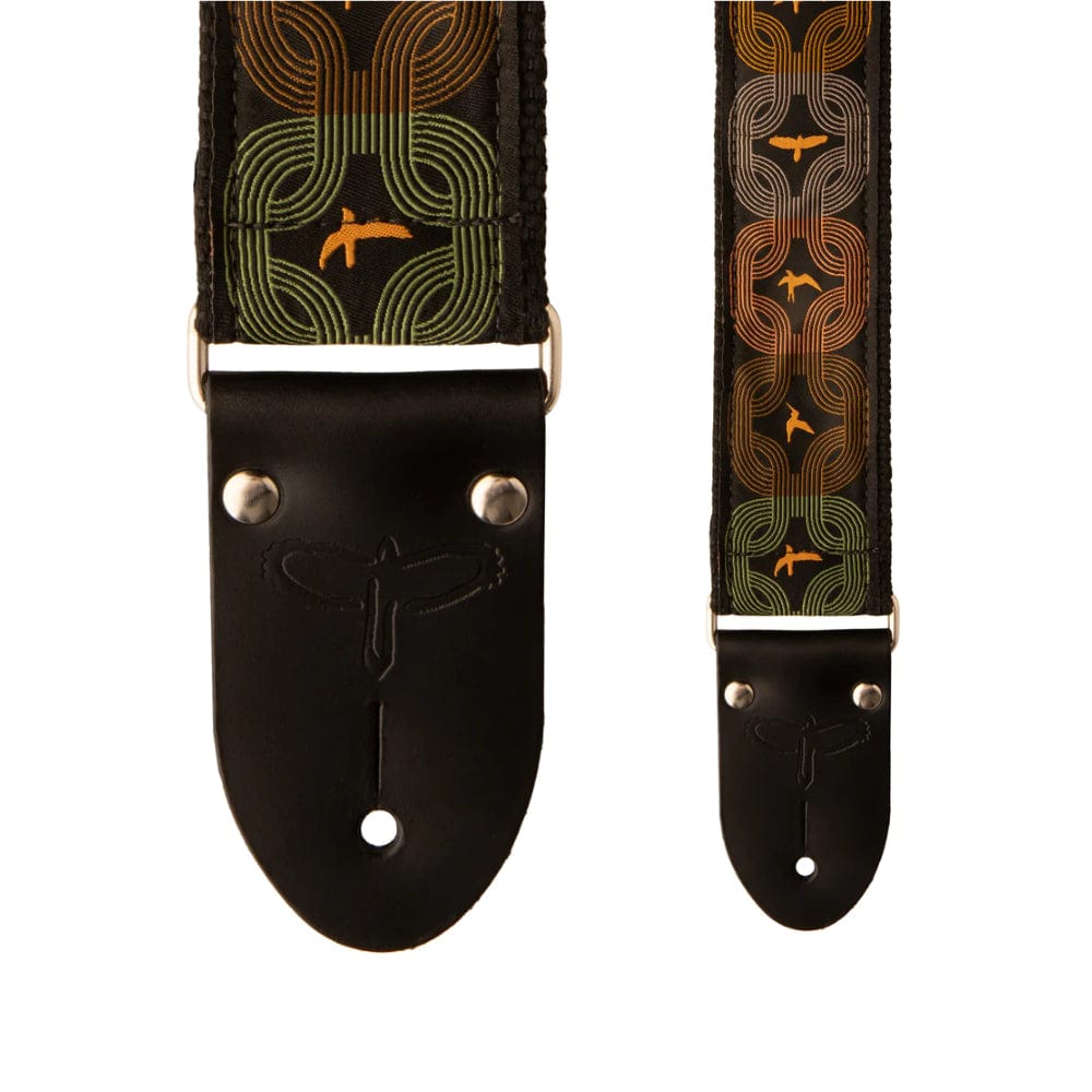 PRS 2" Deluxe Retro Strap Orange Birds Custom Jacquard Accessories / Straps