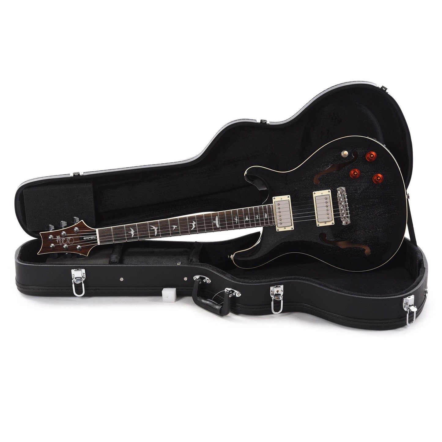 PRS SE Hollowbody Standard Piezo Dog Hair Smokeburst w/Hardshell Case Electric Guitars / Hollow Body