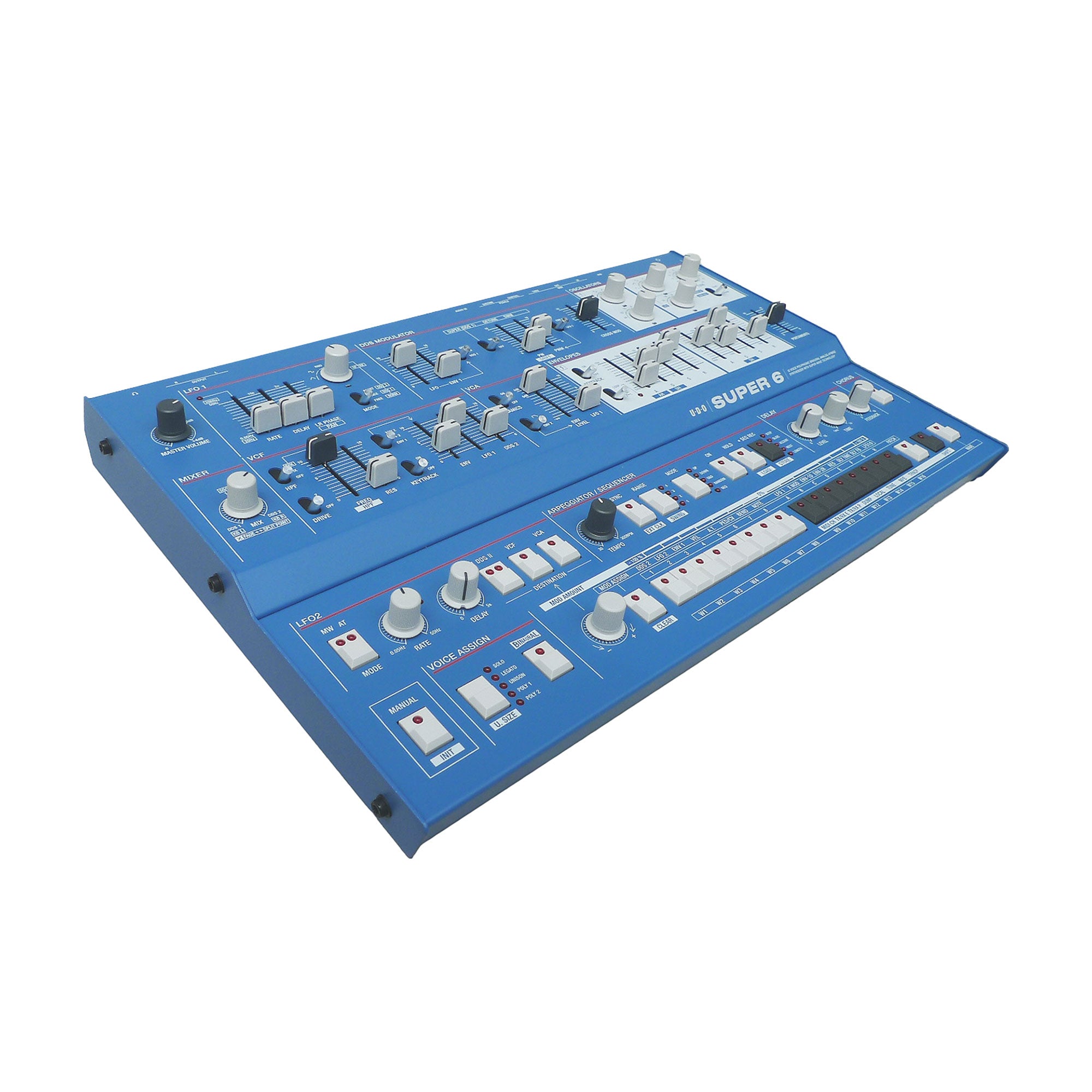 UDO Super 6 Polyphonic Analog Desktop Synthesizer Limited Edition Blue