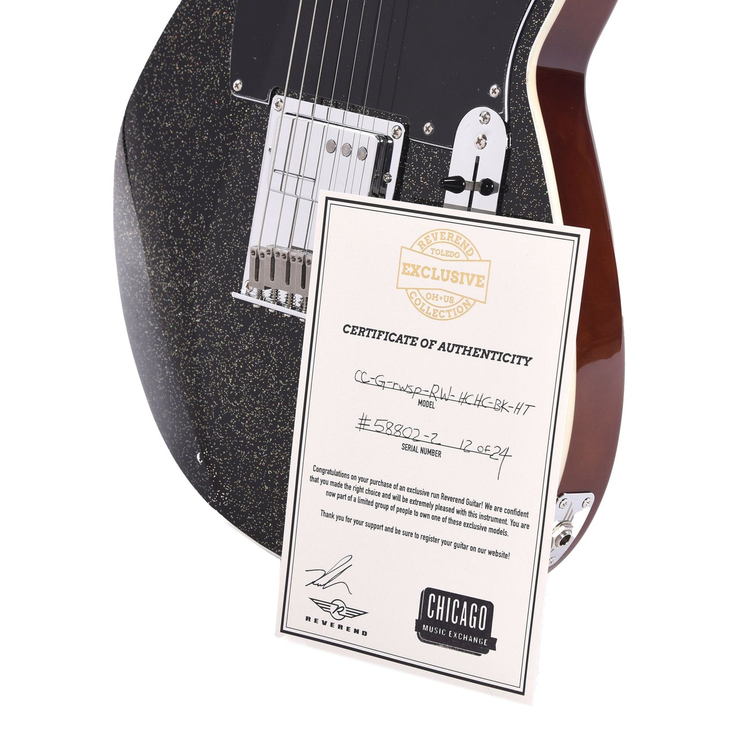 Reverend Crosscut Rainbow Sparkle Electric Guitars / Solid Body