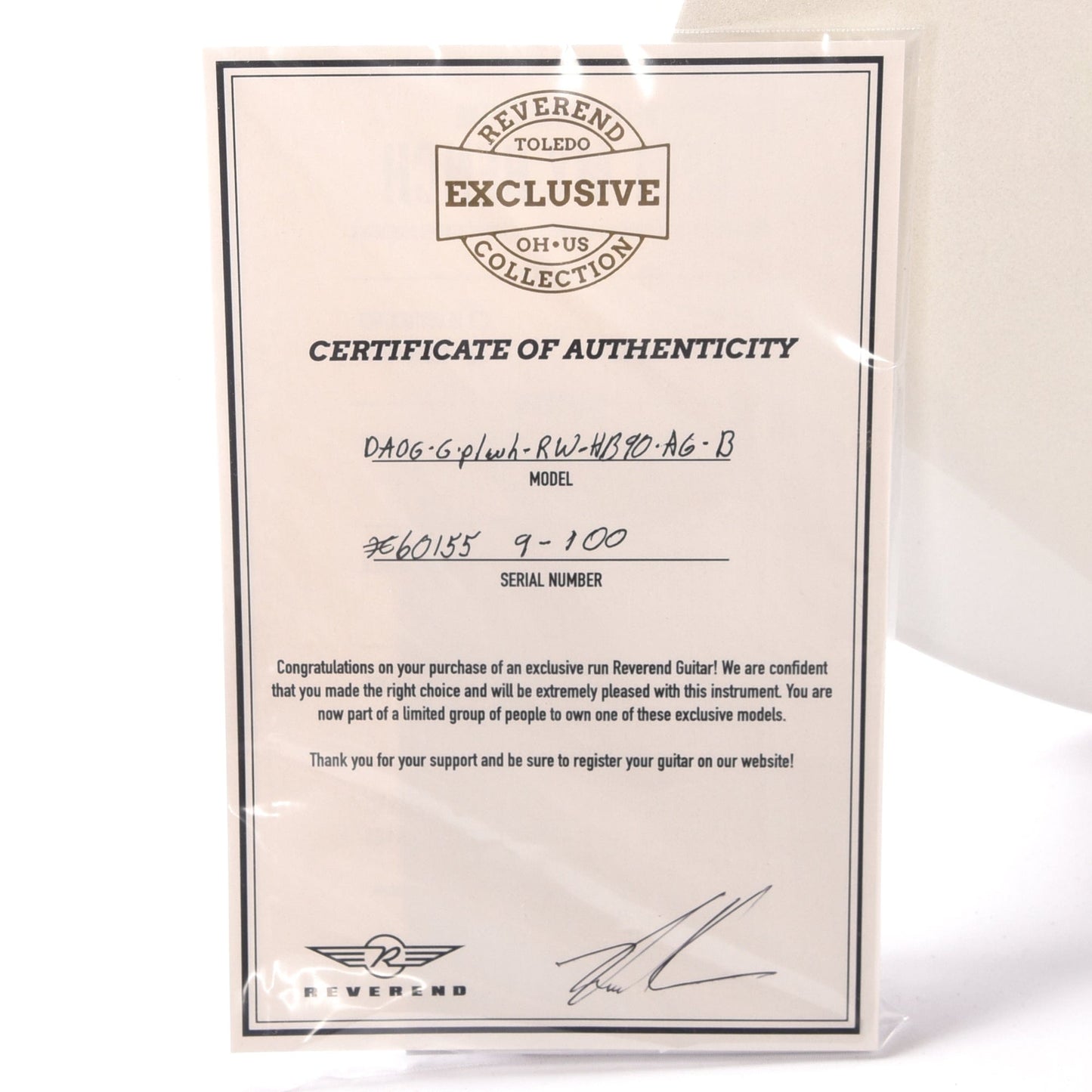 Reverend Double Agent OG Pearl Edition Pearl White Electric Guitars / Solid Body