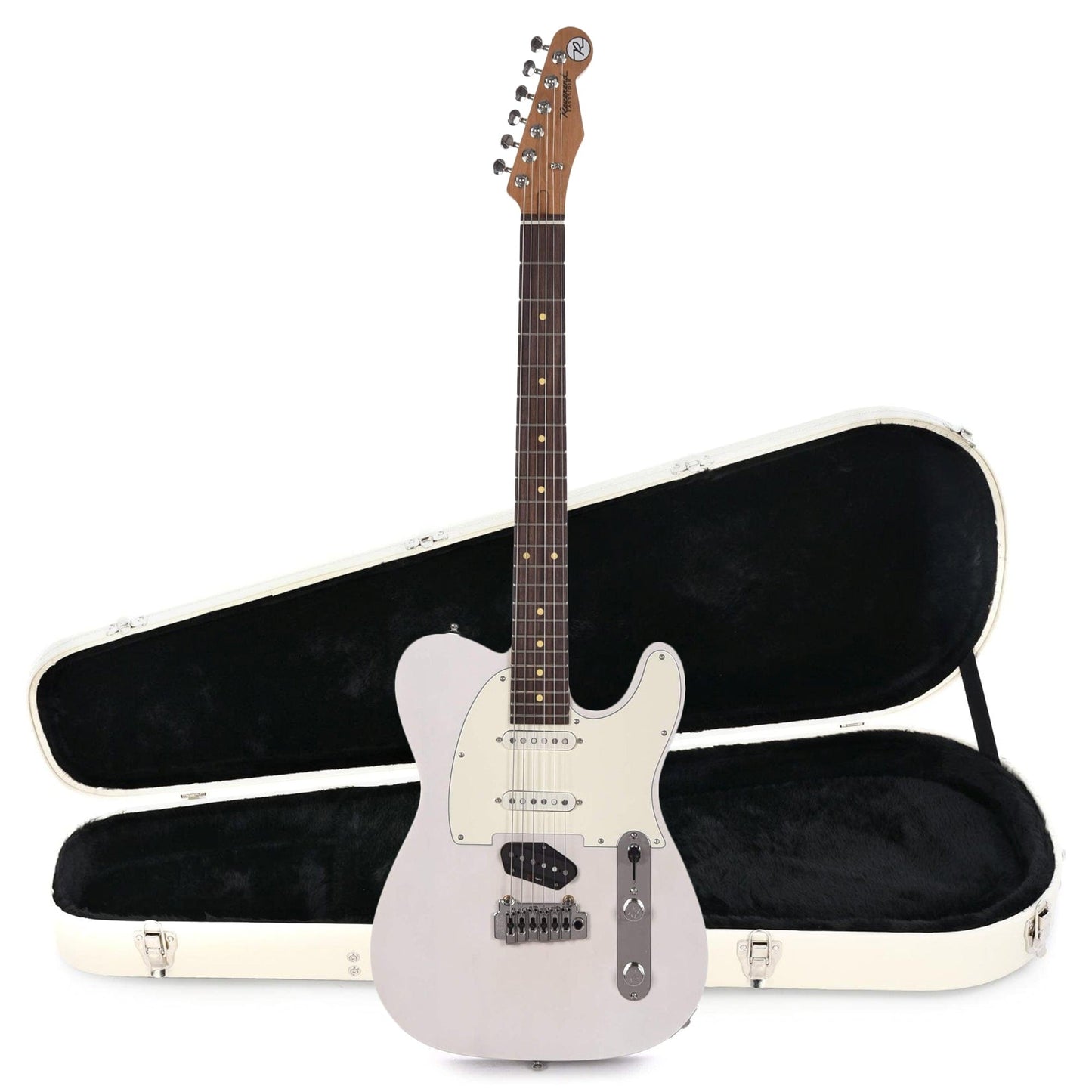 Reverend Pete Anderson Eastsider S Satin Trans White Hardshell Case Bundle Electric Guitars / Solid Body