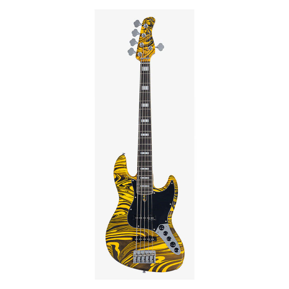 Sire Marcus Miller V7 5-String Yellow Swirl (New Gen) Electric Guitars / Solid Body