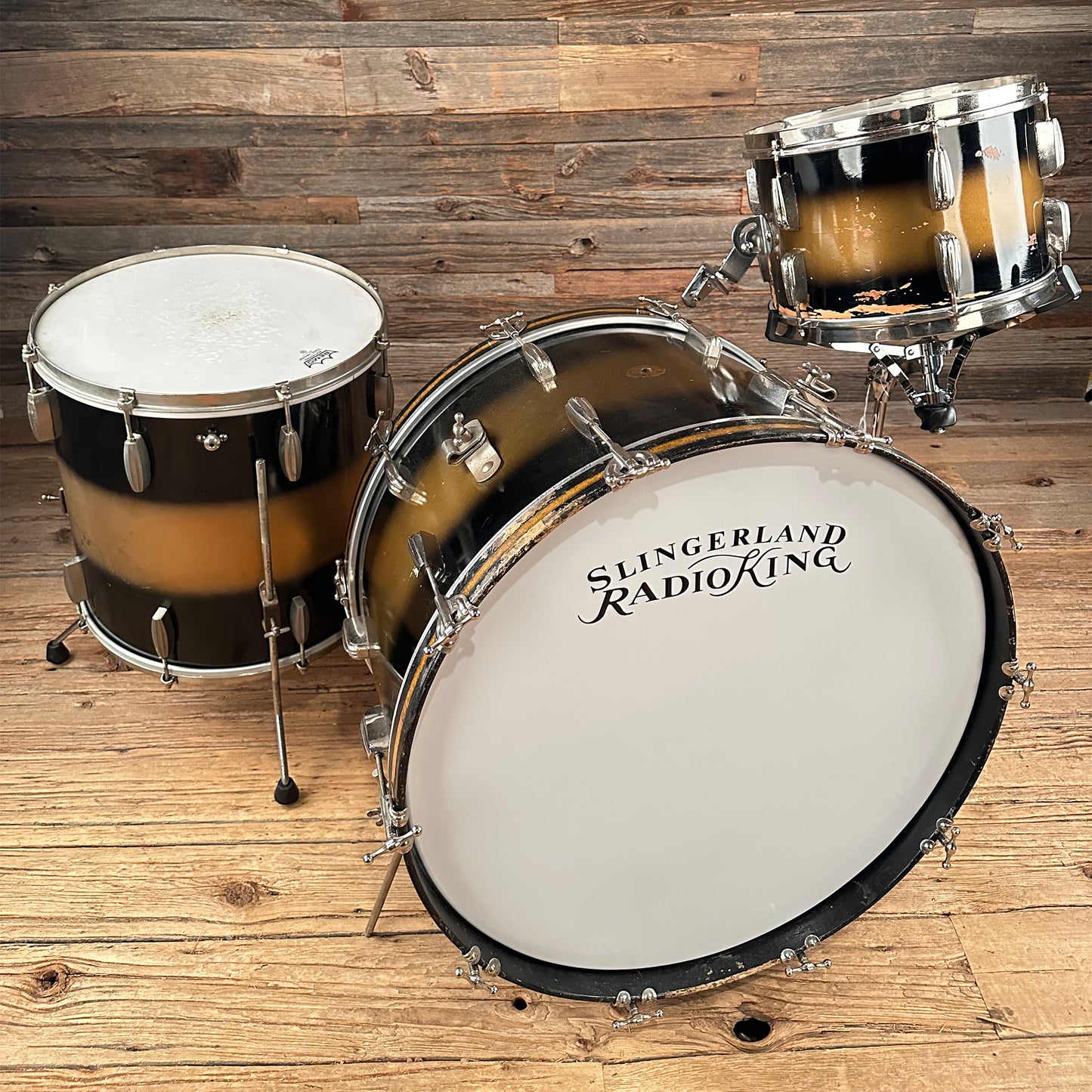 Slingerland Gene Krupa 13/16/24 3pc. VINTAGE Black Gold Duco 1950s Drum Kits
